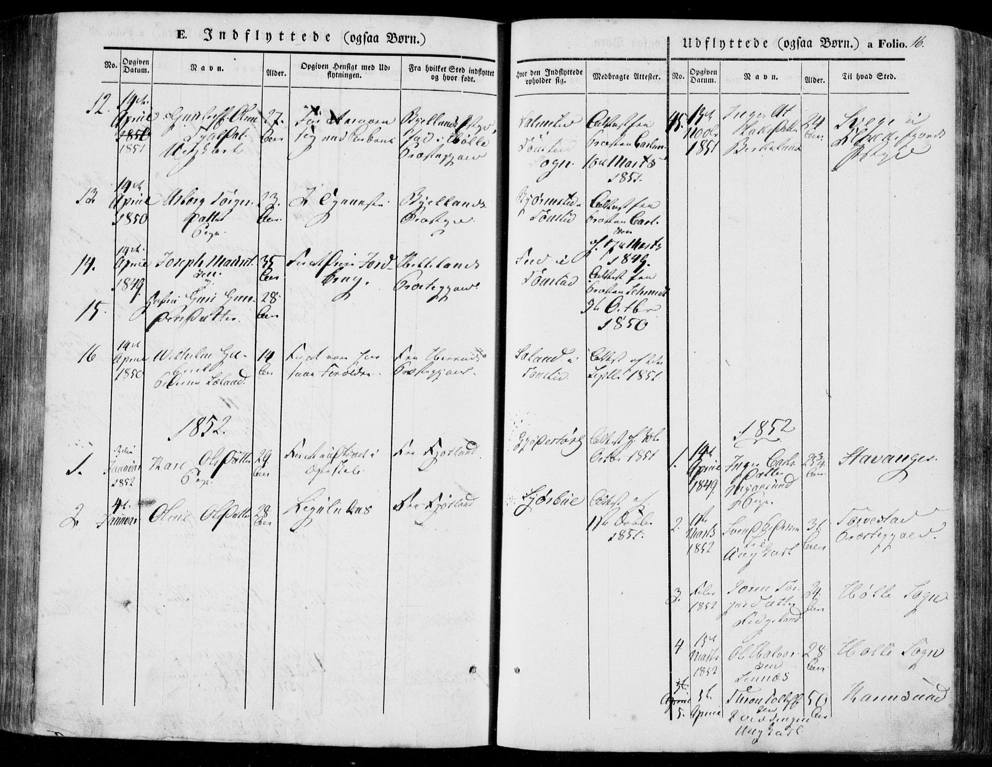 Bakke sokneprestkontor, SAK/1111-0002/F/Fa/Faa/L0005: Parish register (official) no. A 5, 1847-1855, p. 16