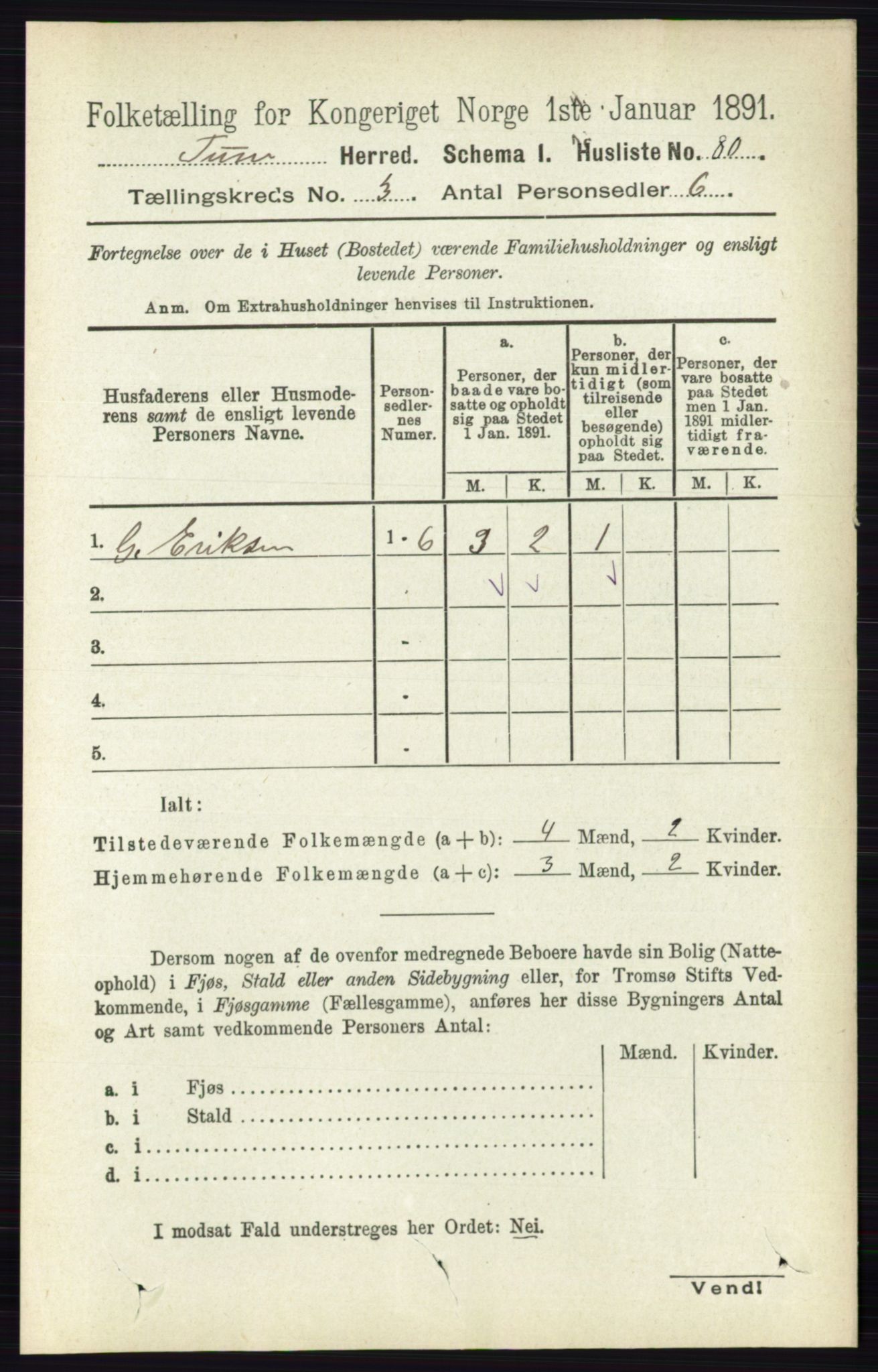 RA, 1891 census for 0130 Tune, 1891, p. 1479