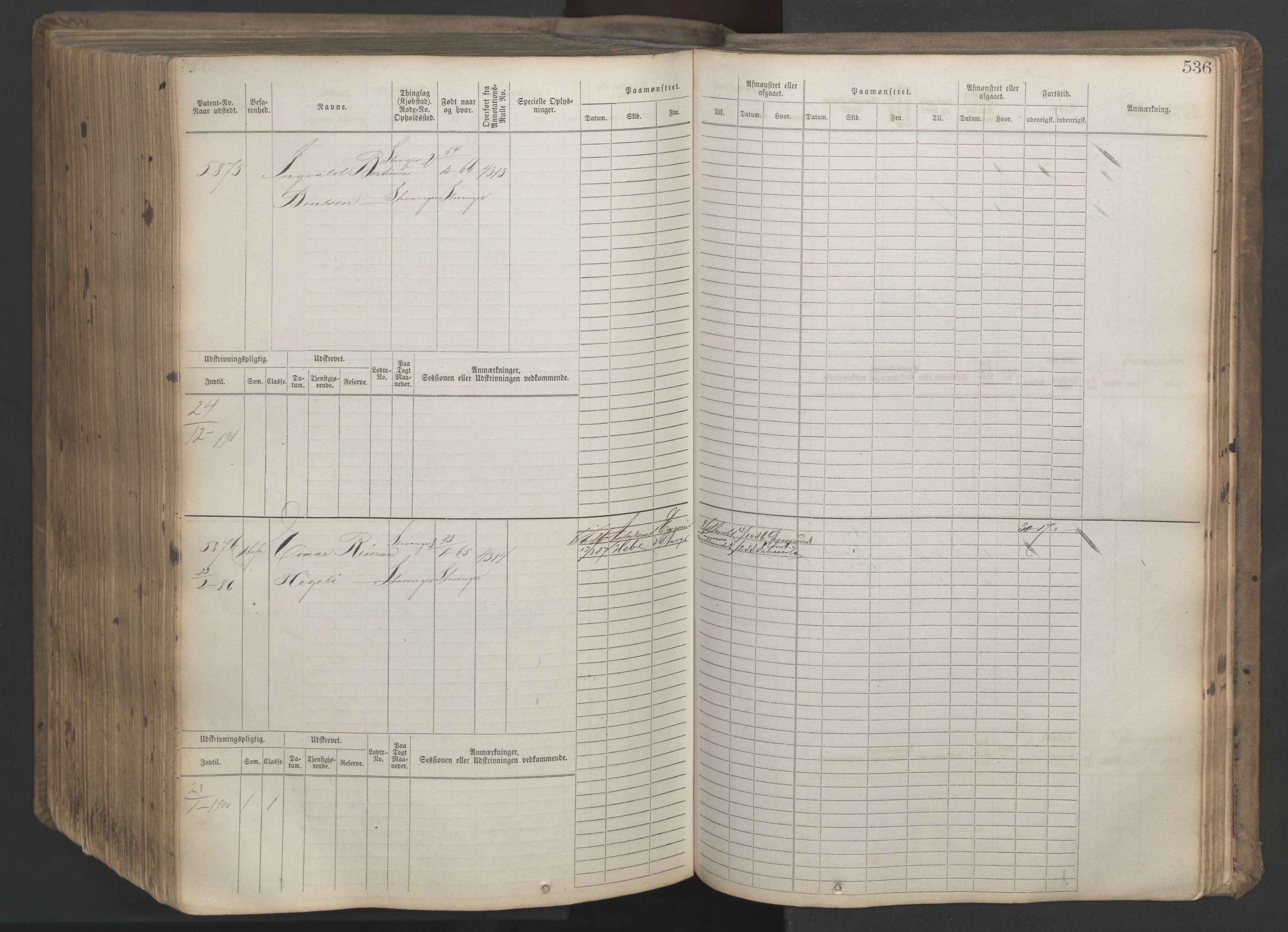 Stavanger sjømannskontor, AV/SAST-A-102006/F/Fb/Fbb/L0020: Sjøfartshovedrulle patnentnr. 4803-6004 (dublett), 1879, p. 541