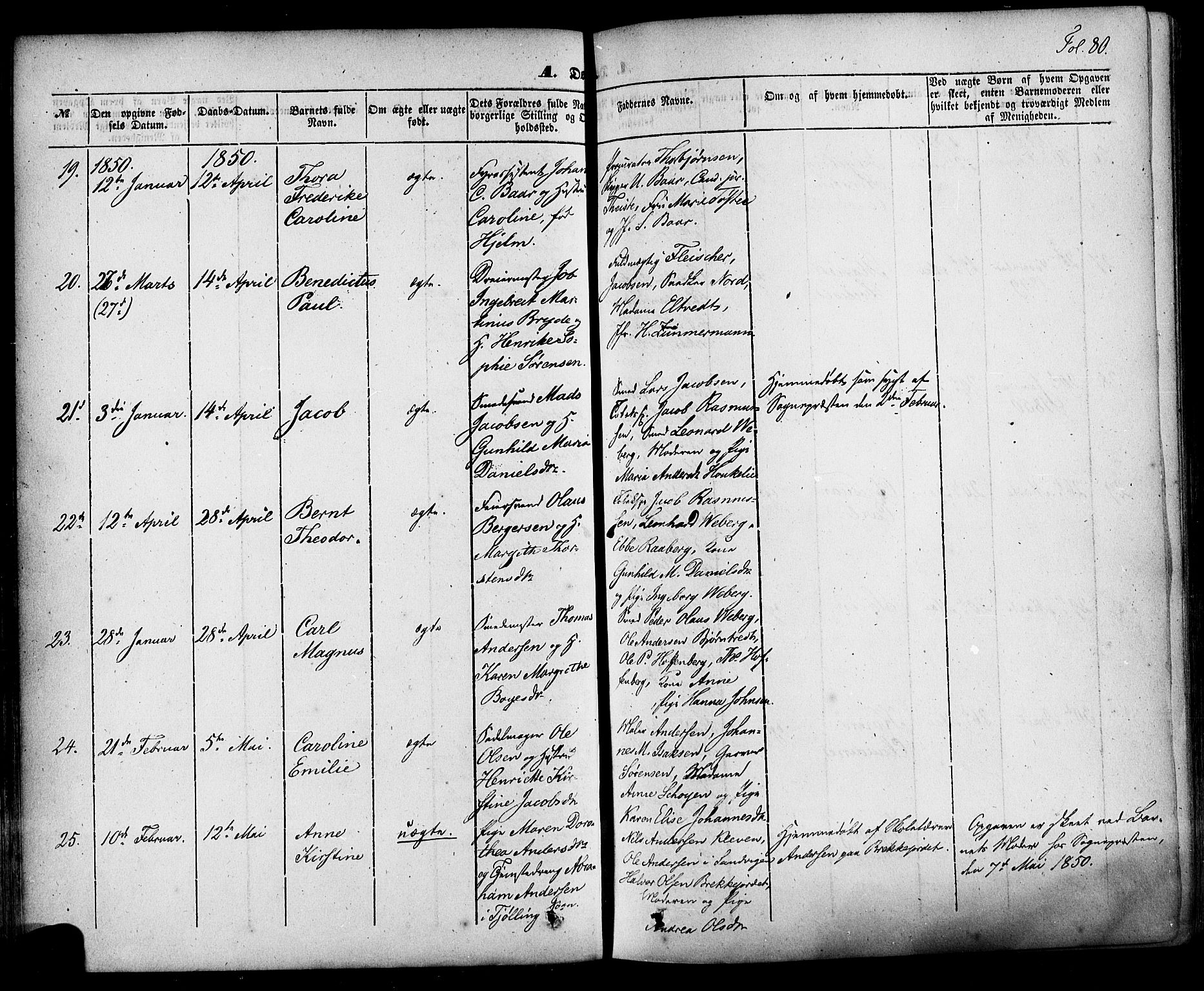 Skien kirkebøker, SAKO/A-302/F/Fa/L0006a: Parish register (official) no. 6A, 1843-1856, p. 80