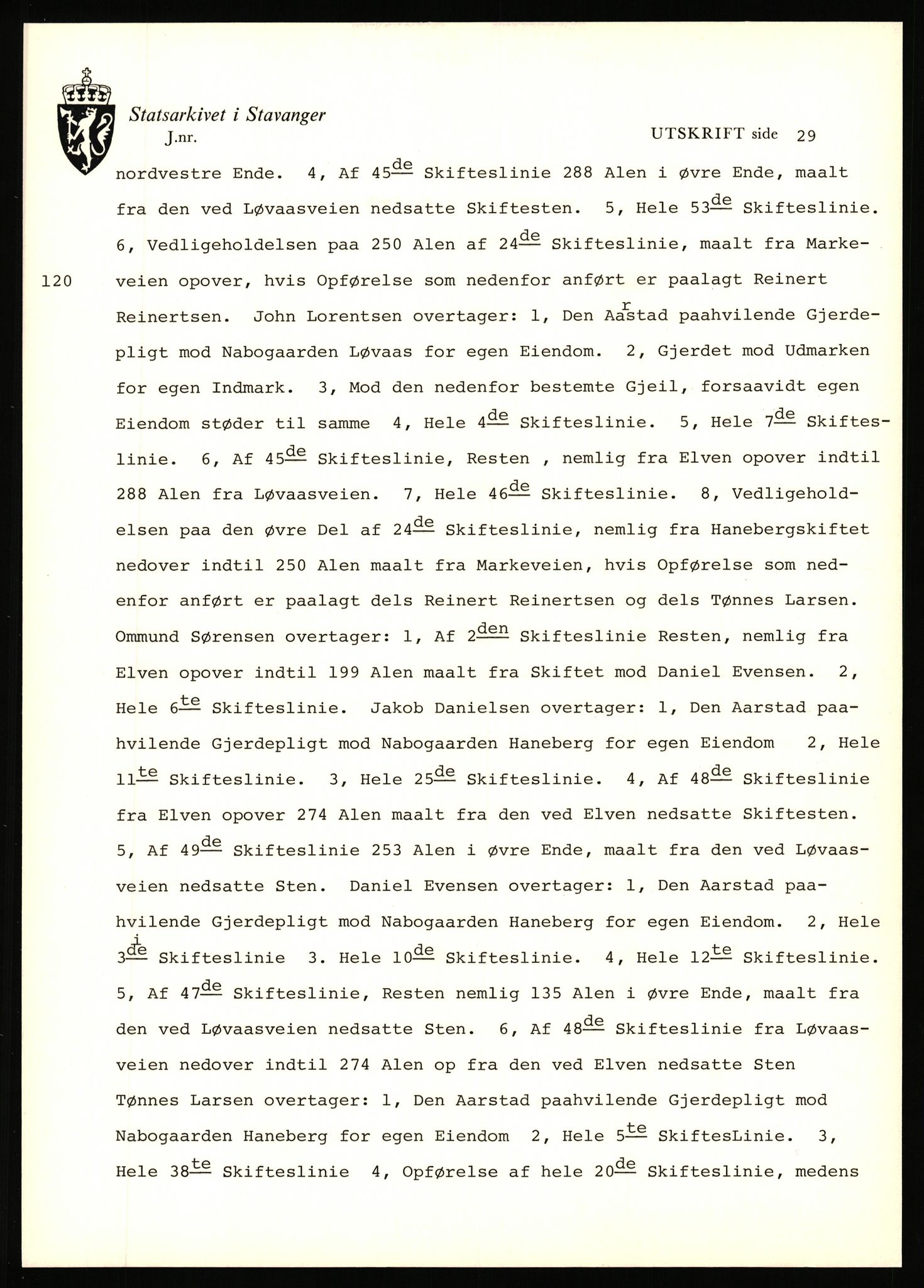 Statsarkivet i Stavanger, AV/SAST-A-101971/03/Y/Yj/L0101: Avskrifter sortert etter gårdsnavn: Årstad - Åse øvre, 1750-1930, p. 350