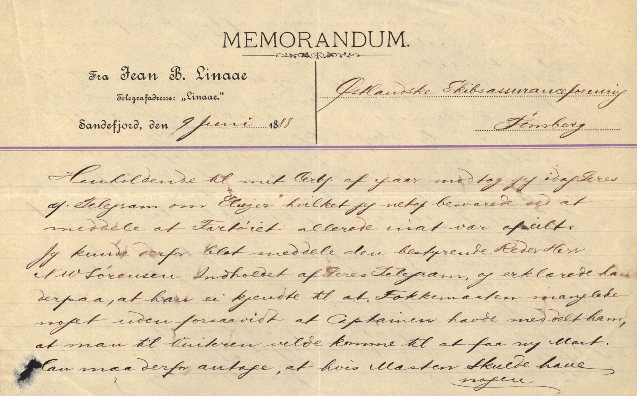 Pa 63 - Østlandske skibsassuranceforening, VEMU/A-1079/G/Ga/L0023/0004: Havaridokumenter / Petrus, Eimund, Eidsvold, Electra, Eliezer, Elise, 1888, p. 38