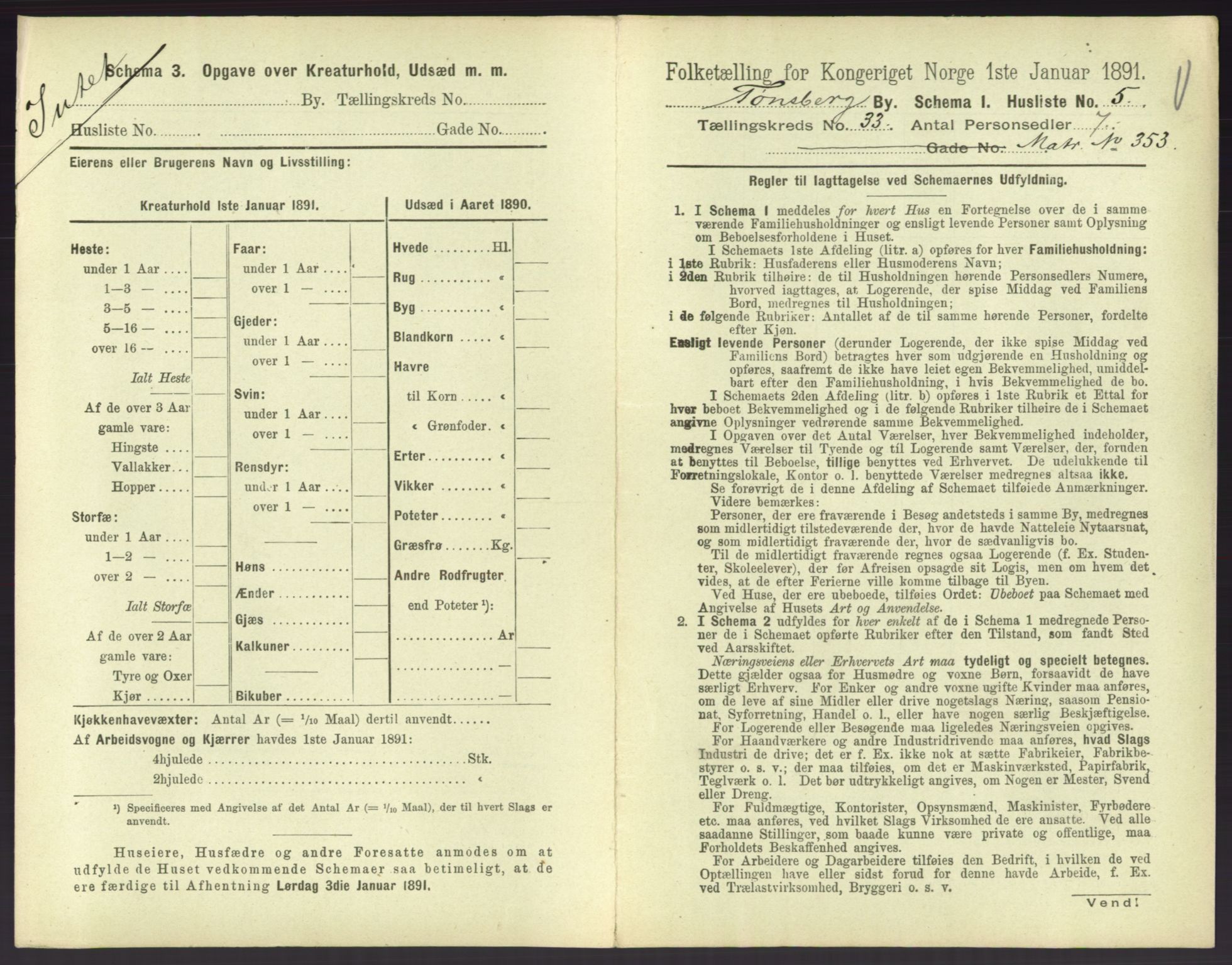 RA, 1891 census for 0705 Tønsberg, 1891, p. 976