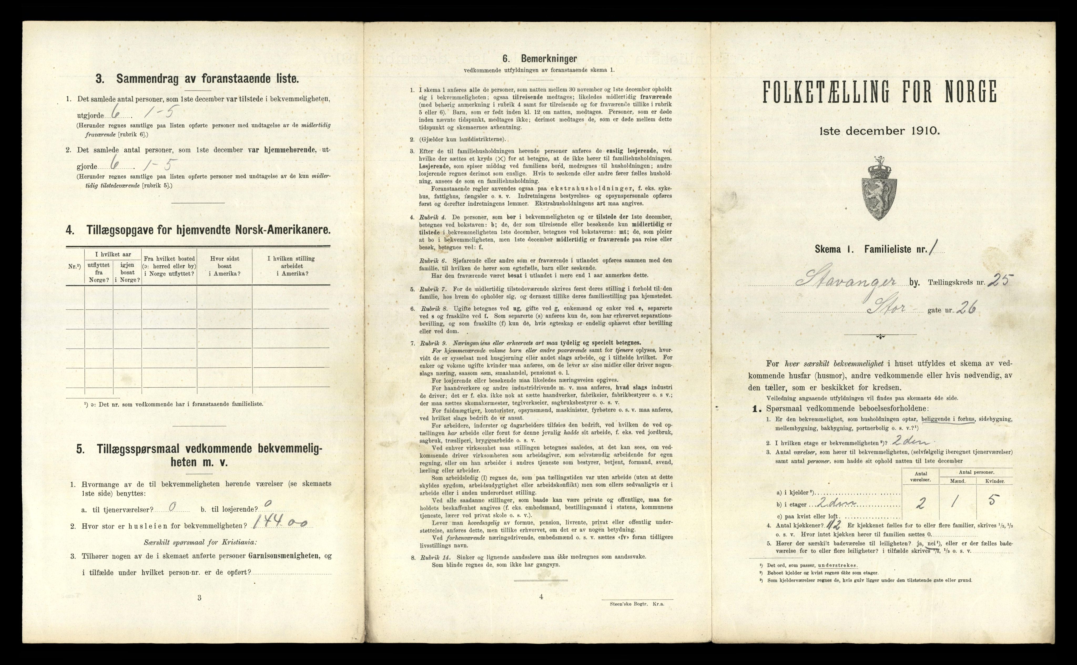 RA, 1910 census for Stavanger, 1910, p. 16528