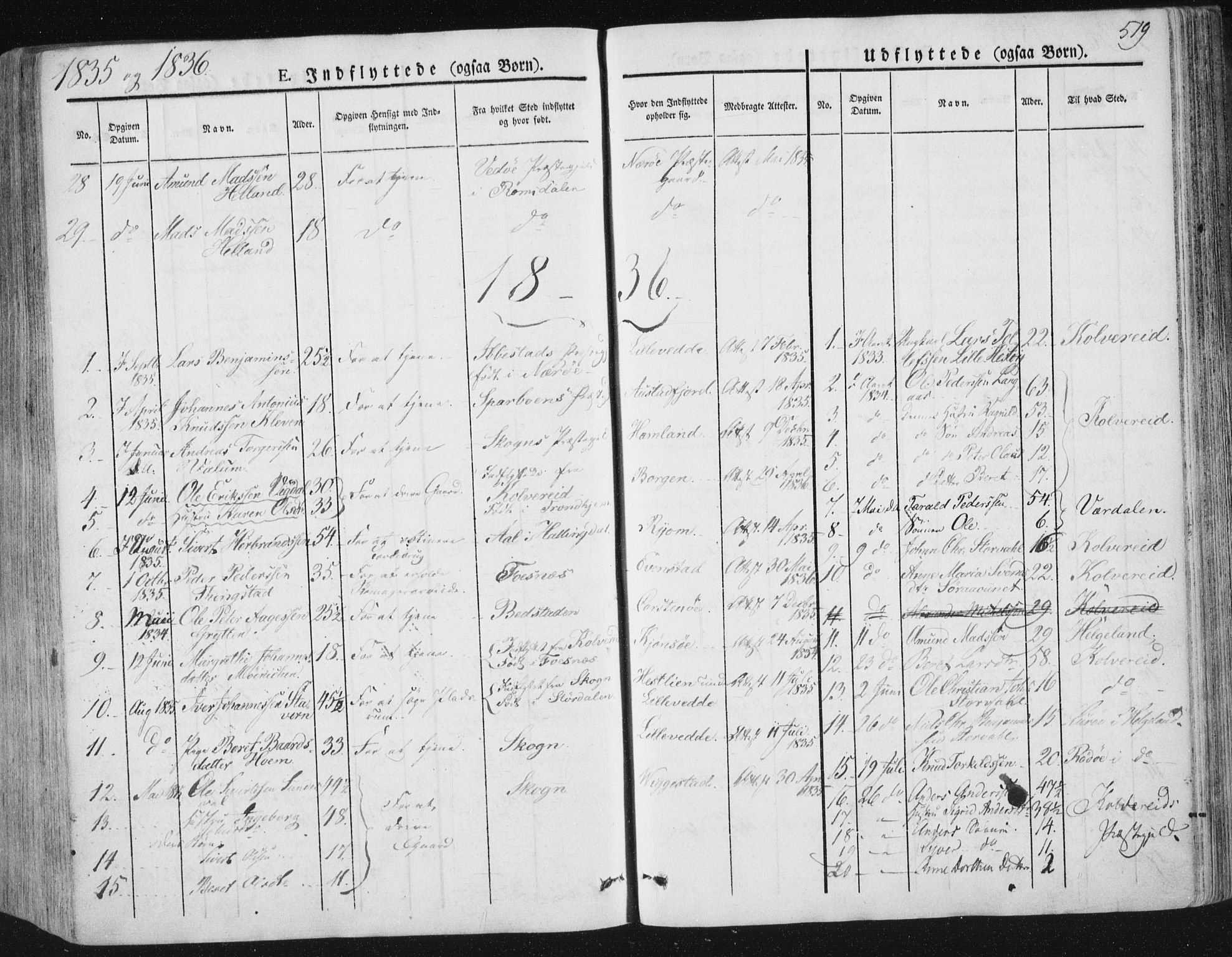 Ministerialprotokoller, klokkerbøker og fødselsregistre - Nord-Trøndelag, SAT/A-1458/784/L0669: Parish register (official) no. 784A04, 1829-1859, p. 519