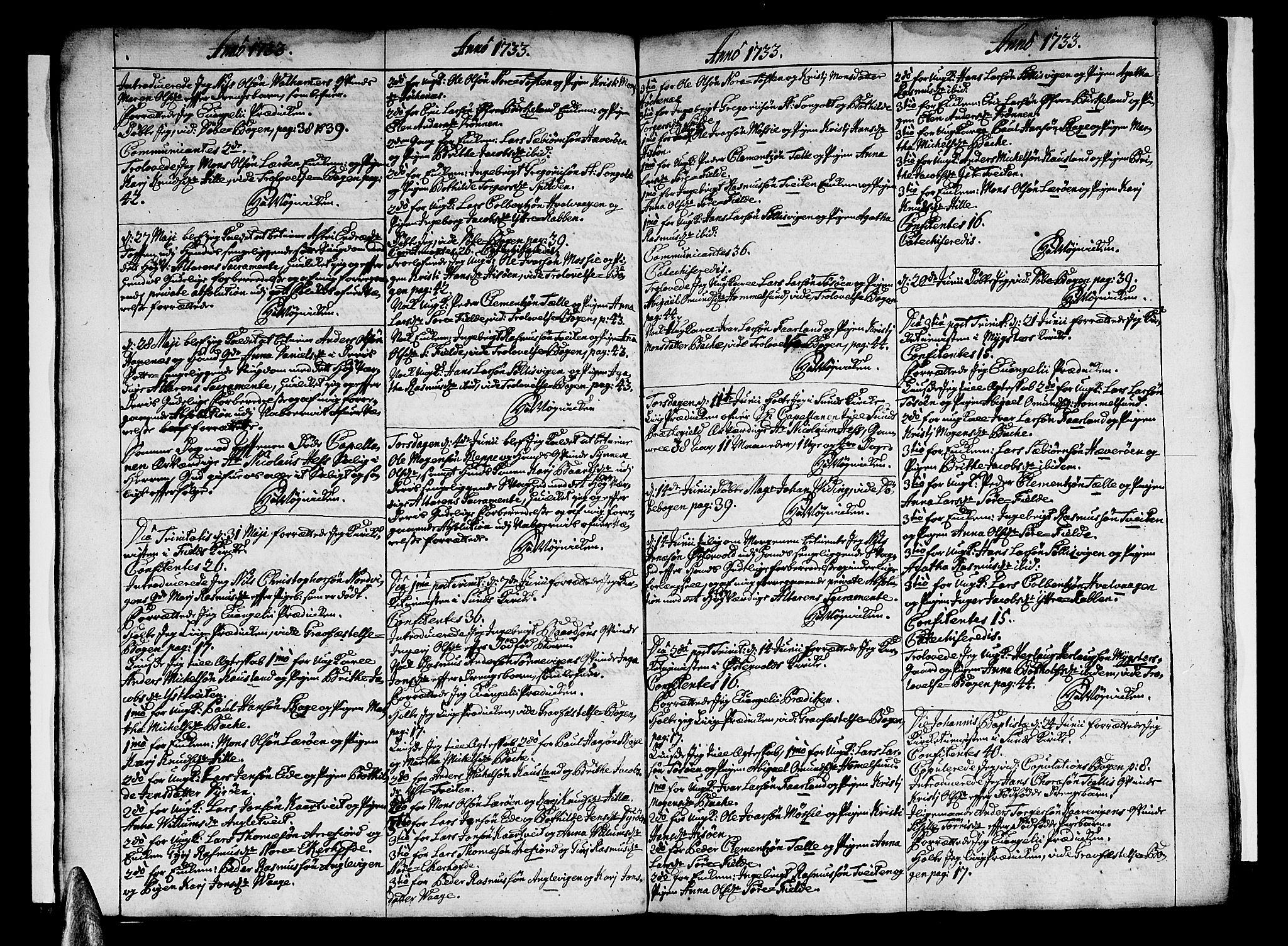 Sund sokneprestembete, AV/SAB-A-99930: Parish register (official) no. A 1, 1729-1740