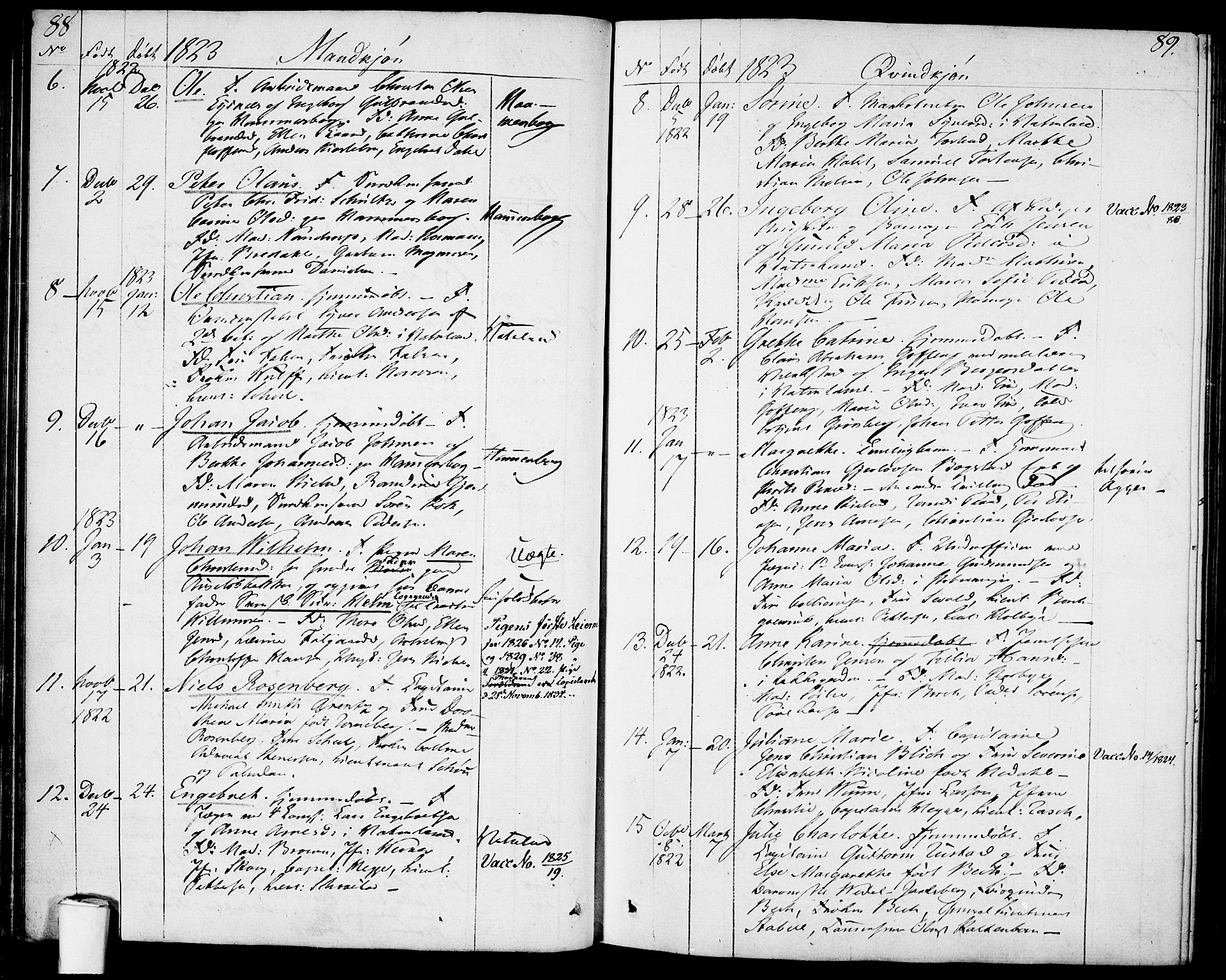 Garnisonsmenigheten Kirkebøker, SAO/A-10846/F/Fa/L0004: Parish register (official) no. 4, 1820-1828, p. 88-89