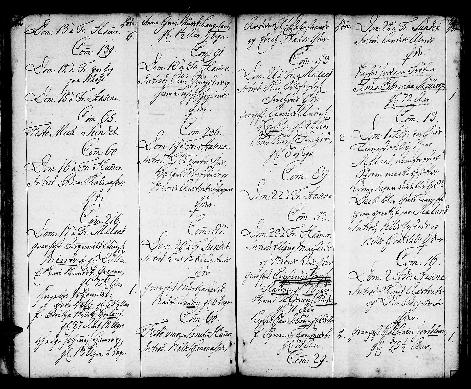 Hamre sokneprestembete, AV/SAB-A-75501/H/Ha/Haa/Haaa/L0007: Parish register (official) no. A 7, 1762-1777, p. 44