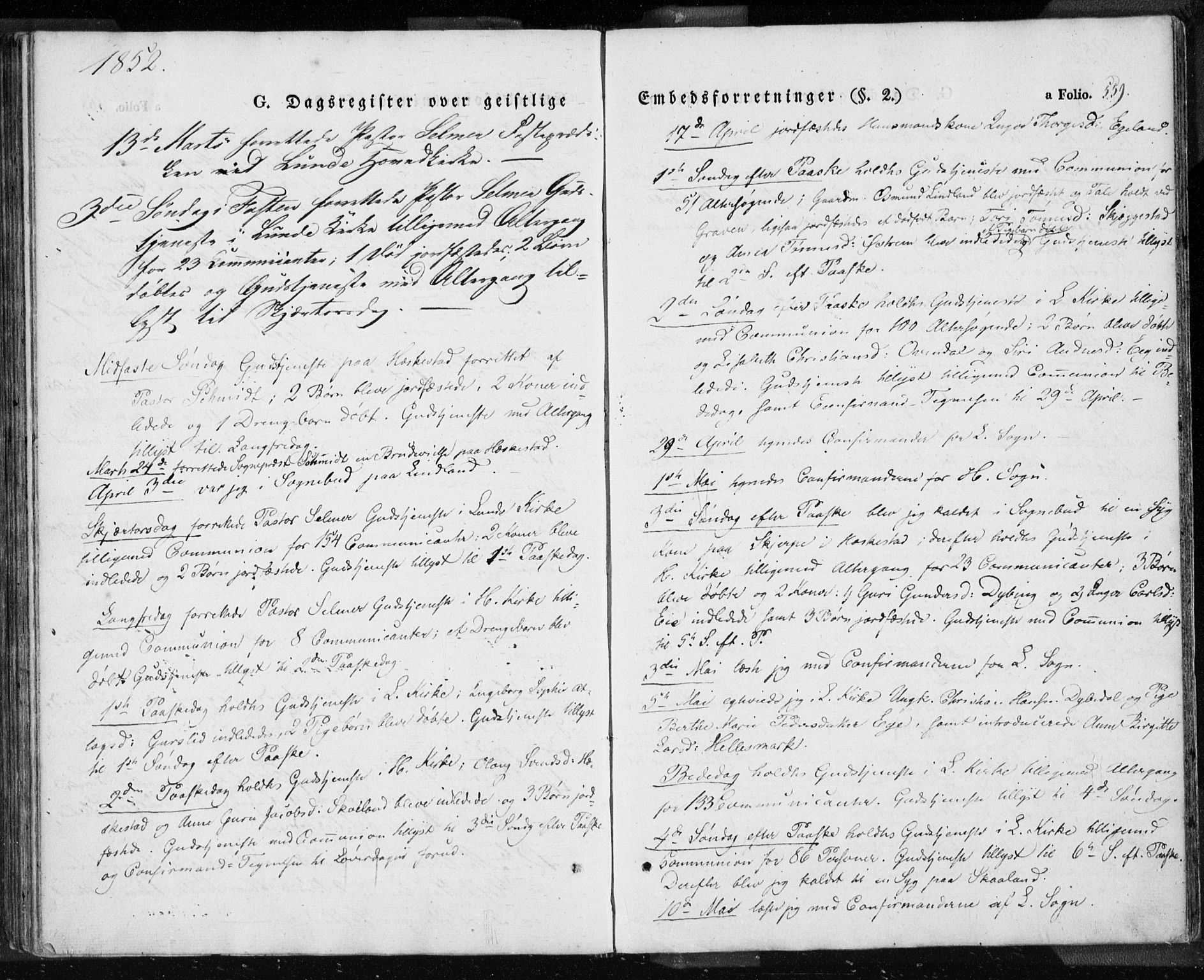 Lund sokneprestkontor, AV/SAST-A-101809/S06/L0008: Parish register (official) no. A 7.2, 1833-1854, p. 559