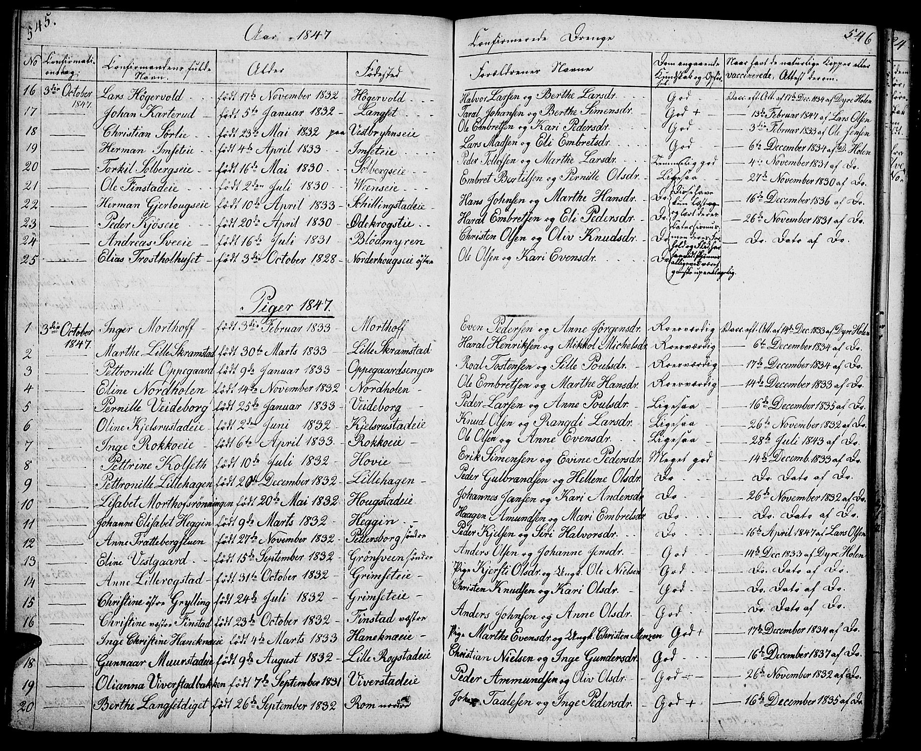 Løten prestekontor, AV/SAH-PREST-022/L/La/L0002: Parish register (copy) no. 2, 1832-1850, p. 545-546