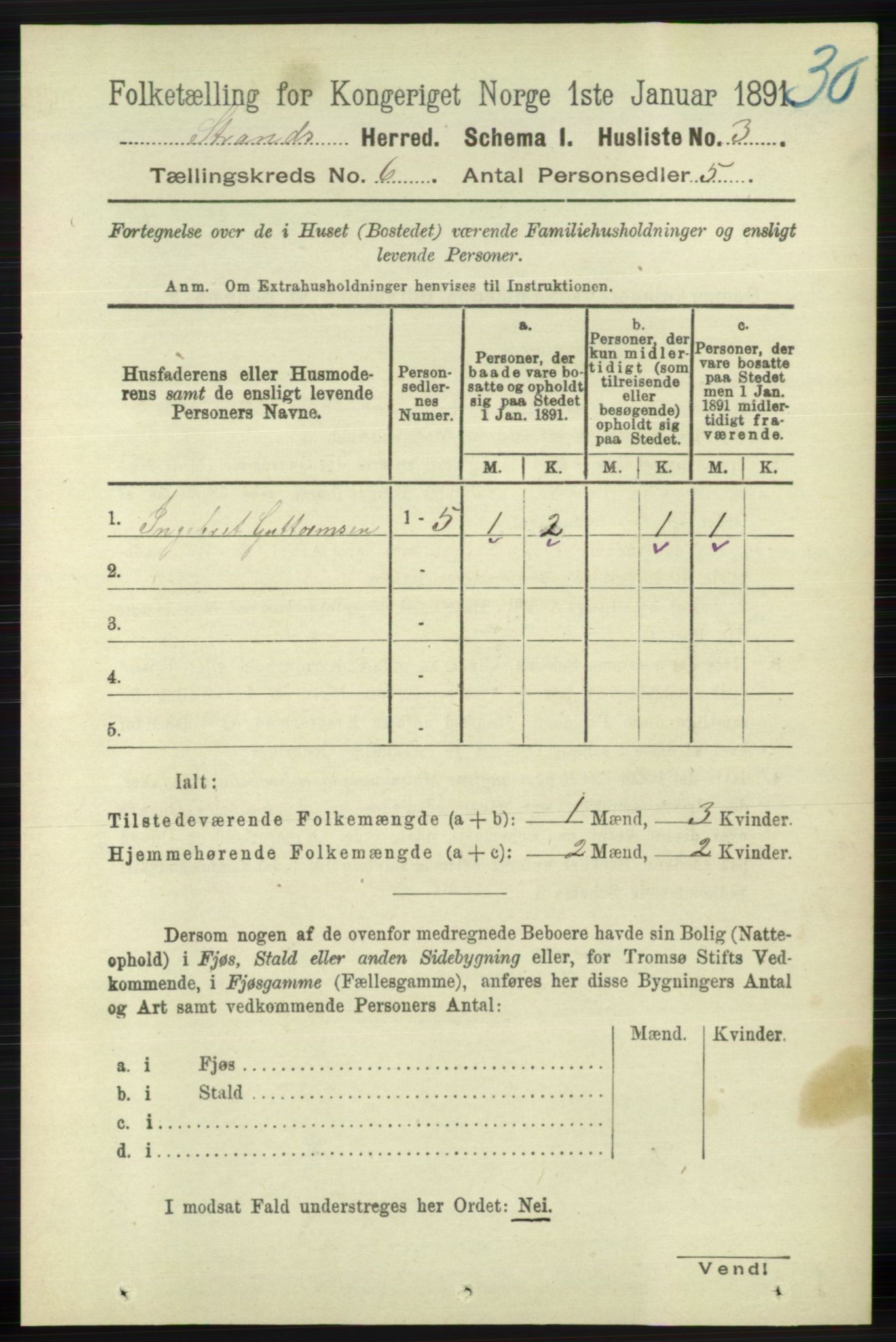 RA, 1891 census for 1130 Strand, 1891, p. 1632