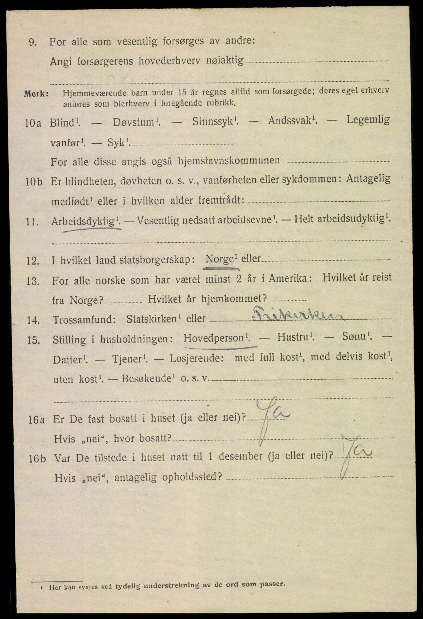 SAK, 1920 census for Arendal, 1920, p. 24047