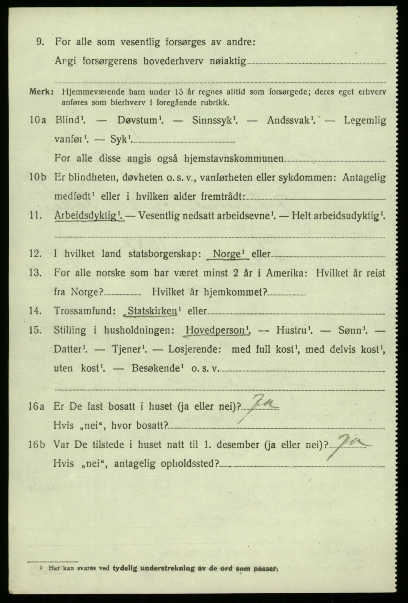 SAB, 1920 census for Lindås, 1920, p. 2232