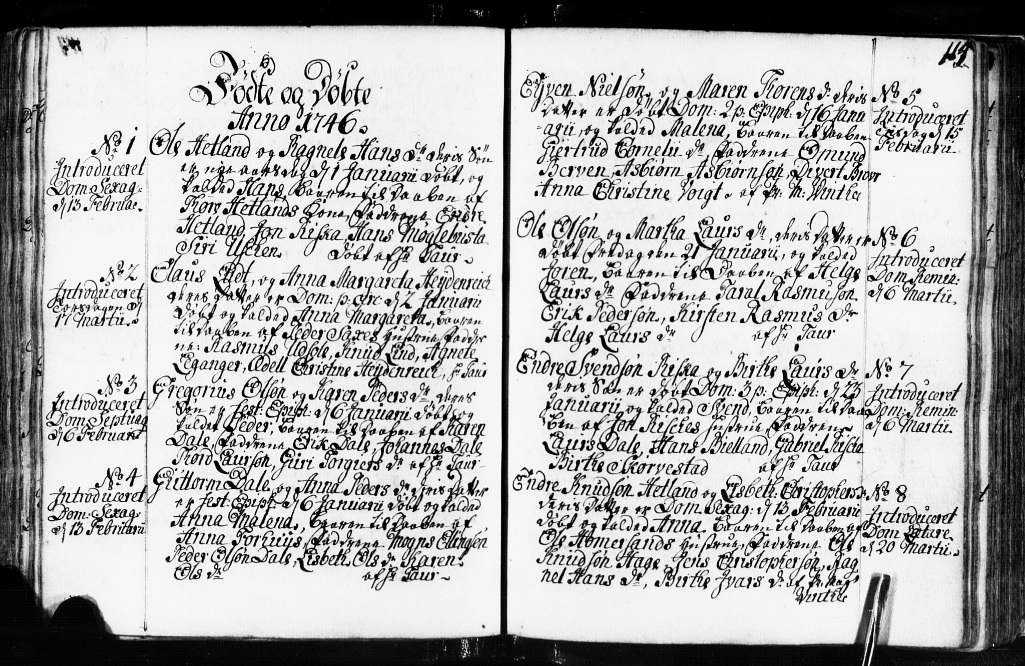 Domkirken sokneprestkontor, SAST/A-101812/001/30/30BB/L0003: Parish register (copy) no. B 3, 1733-1751, p. 115