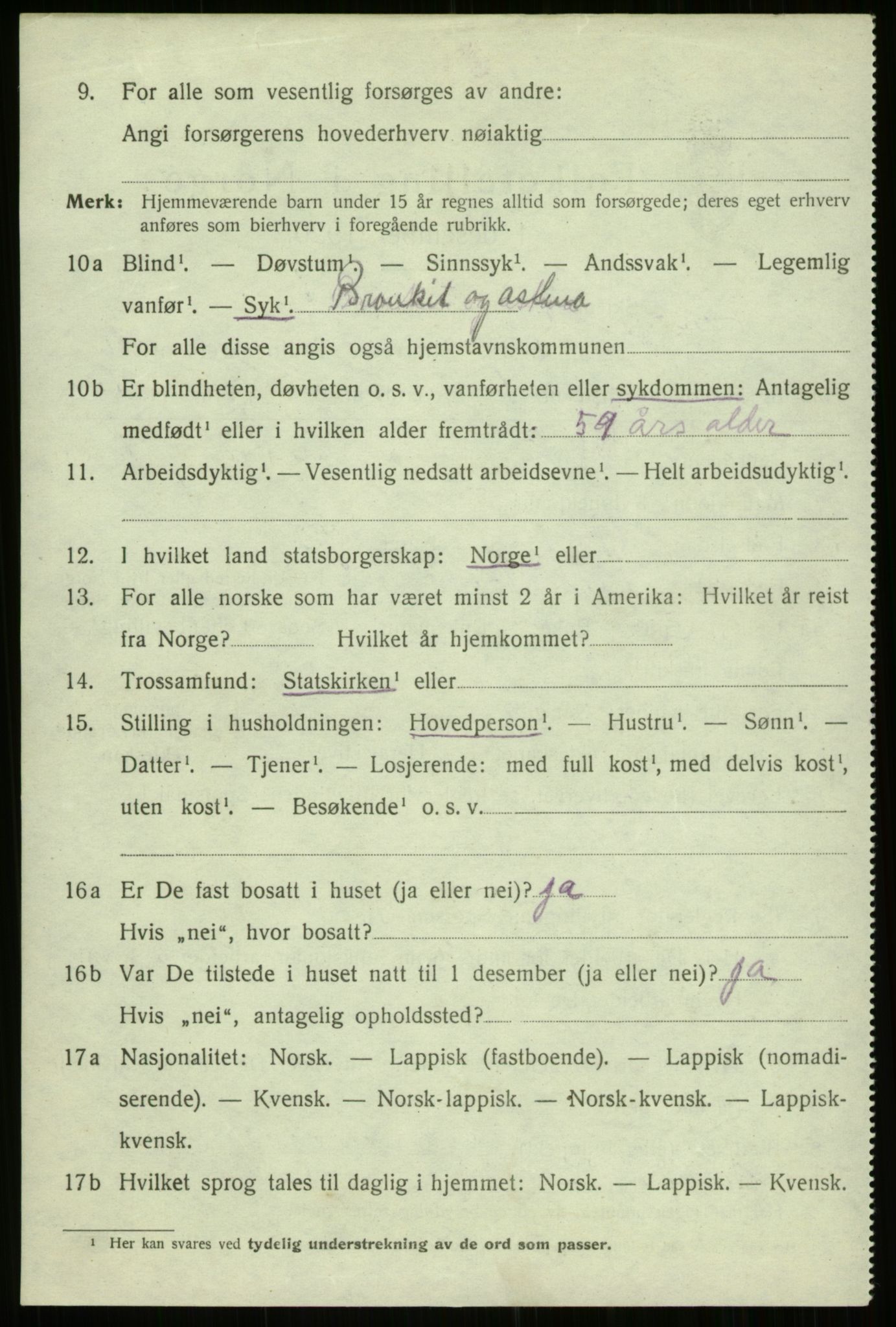 SATØ, 1920 census for Trondenes, 1920, p. 11166