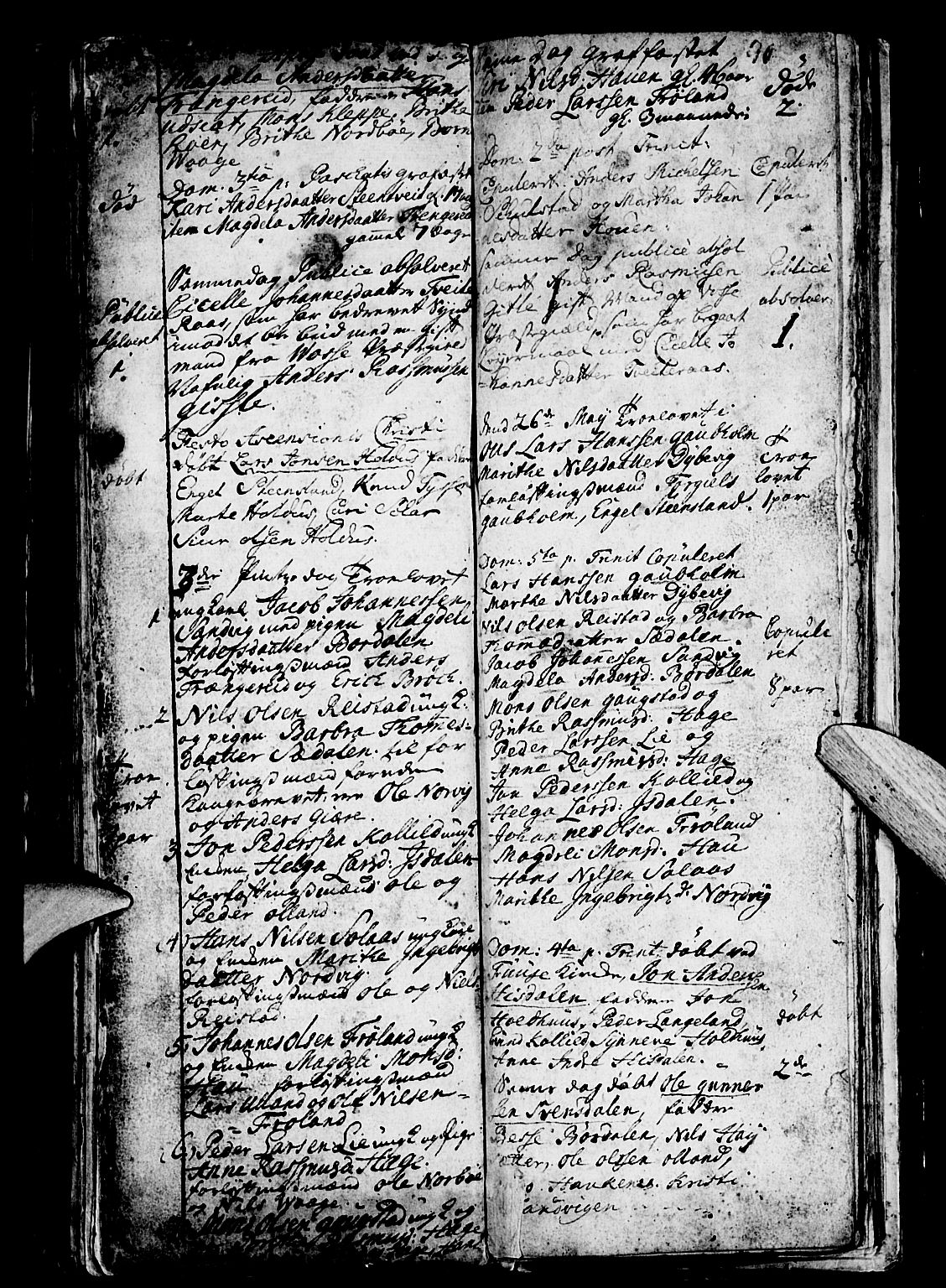 Os sokneprestembete, AV/SAB-A-99929: Parish register (official) no. A 4, 1669-1760, p. 90