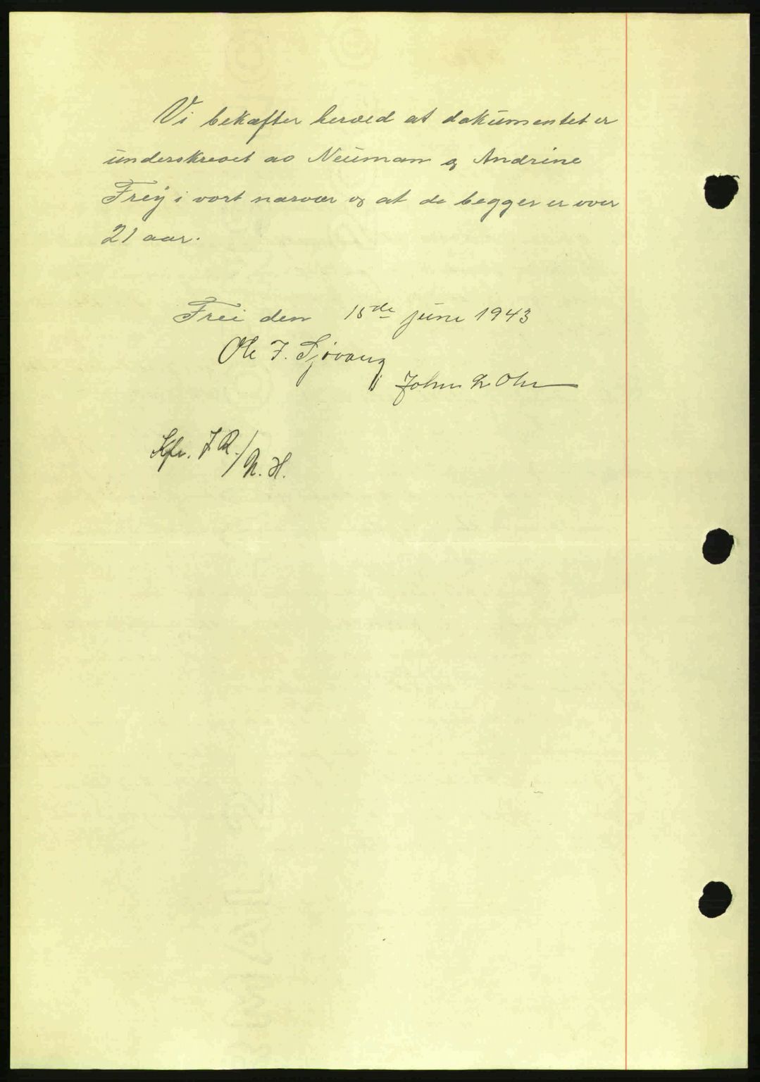 Nordmøre sorenskriveri, AV/SAT-A-4132/1/2/2Ca: Mortgage book no. A95, 1943-1943, Diary no: : 1475/1943