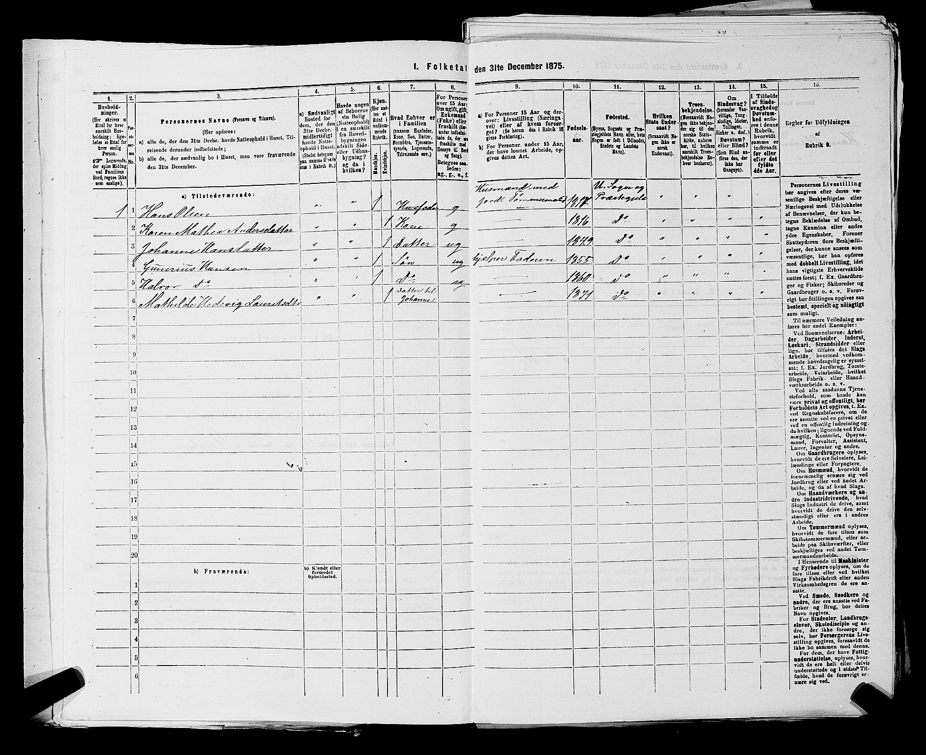 RA, 1875 census for 0224P Aurskog, 1875, p. 267