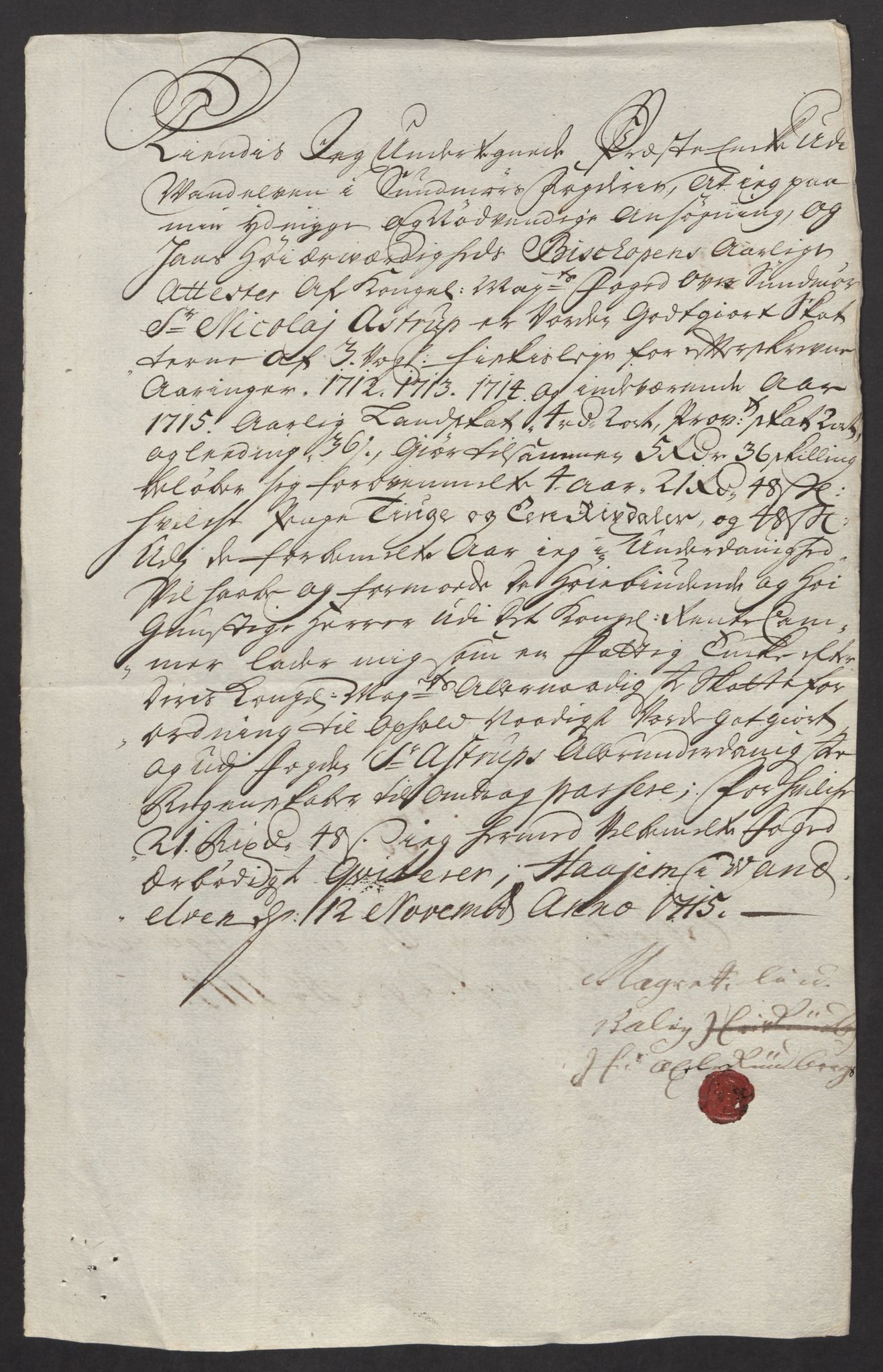 Rentekammeret inntil 1814, Reviderte regnskaper, Fogderegnskap, AV/RA-EA-4092/R54/L3567: Fogderegnskap Sunnmøre, 1715, p. 227