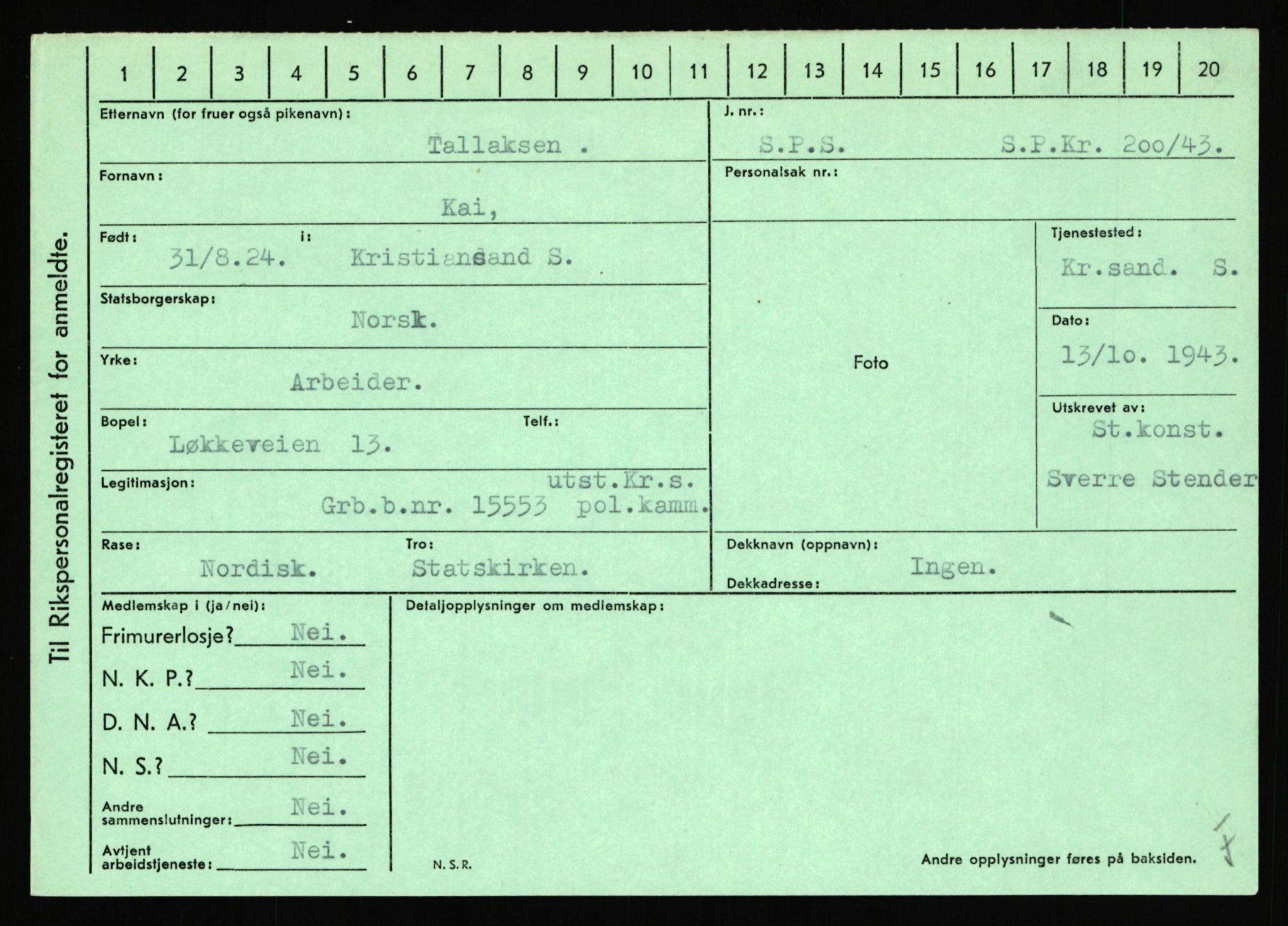 Statspolitiet - Hovedkontoret / Osloavdelingen, AV/RA-S-1329/C/Ca/L0015: Svea - Tøsse, 1943-1945, p. 1854