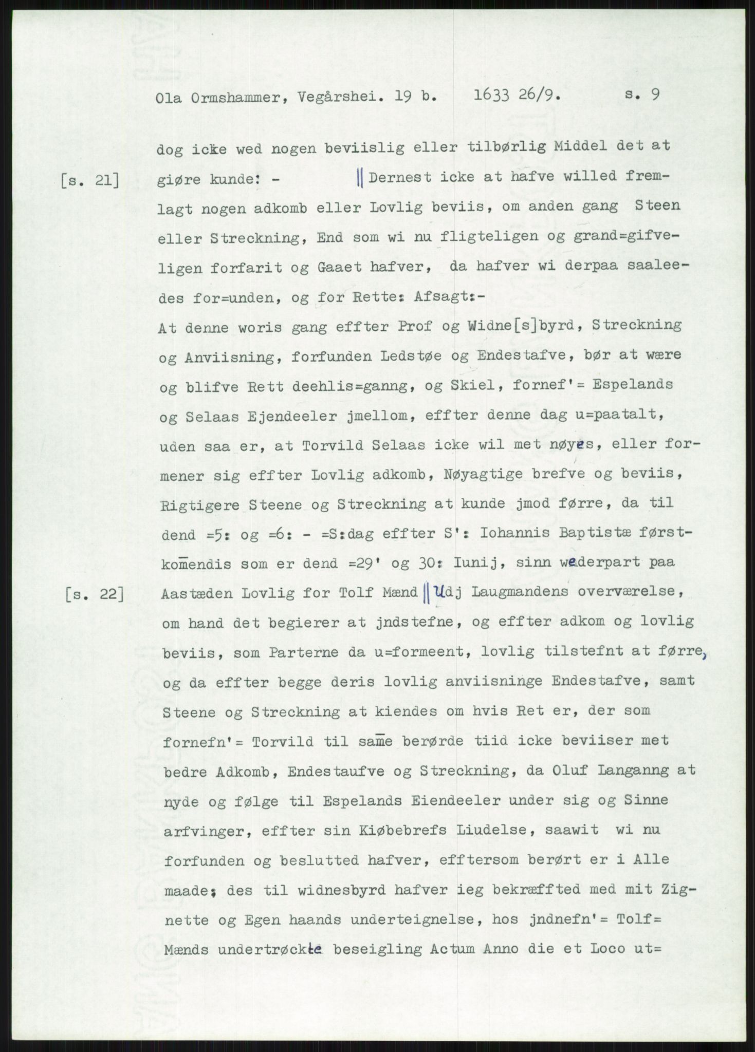 Samlinger til kildeutgivelse, Diplomavskriftsamlingen, AV/RA-EA-4053/H/Ha, p. 3525