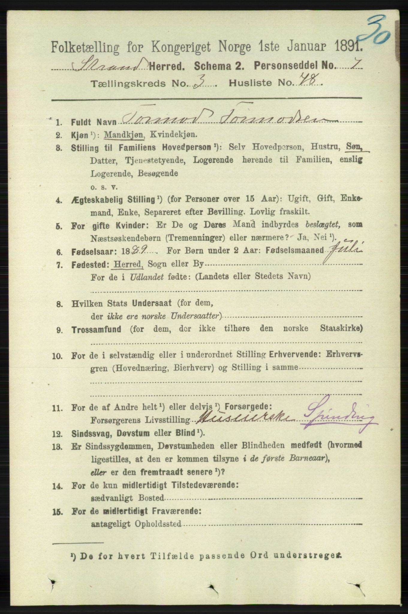 RA, 1891 census for 1130 Strand, 1891, p. 992