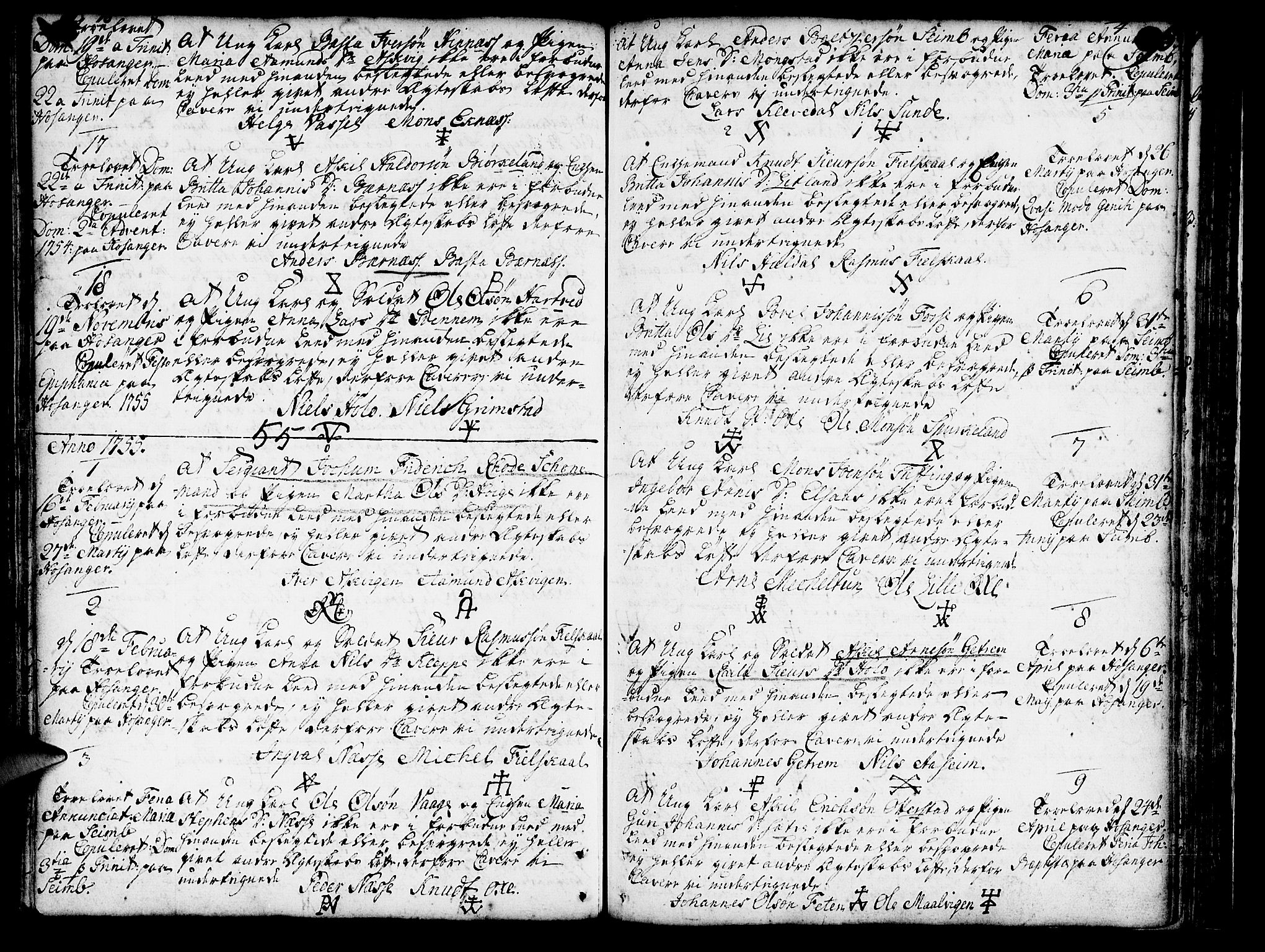 Hosanger sokneprestembete, AV/SAB-A-75801/H/Haa: Parish register (official) no. A 1 /1, 1750-1766, p. 95