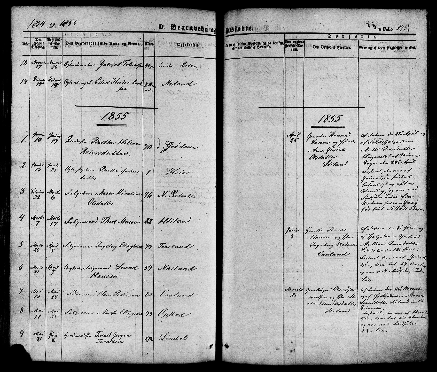 Hå sokneprestkontor, AV/SAST-A-101801/001/30BA/L0008: Parish register (official) no. A 7, 1853-1878, p. 275