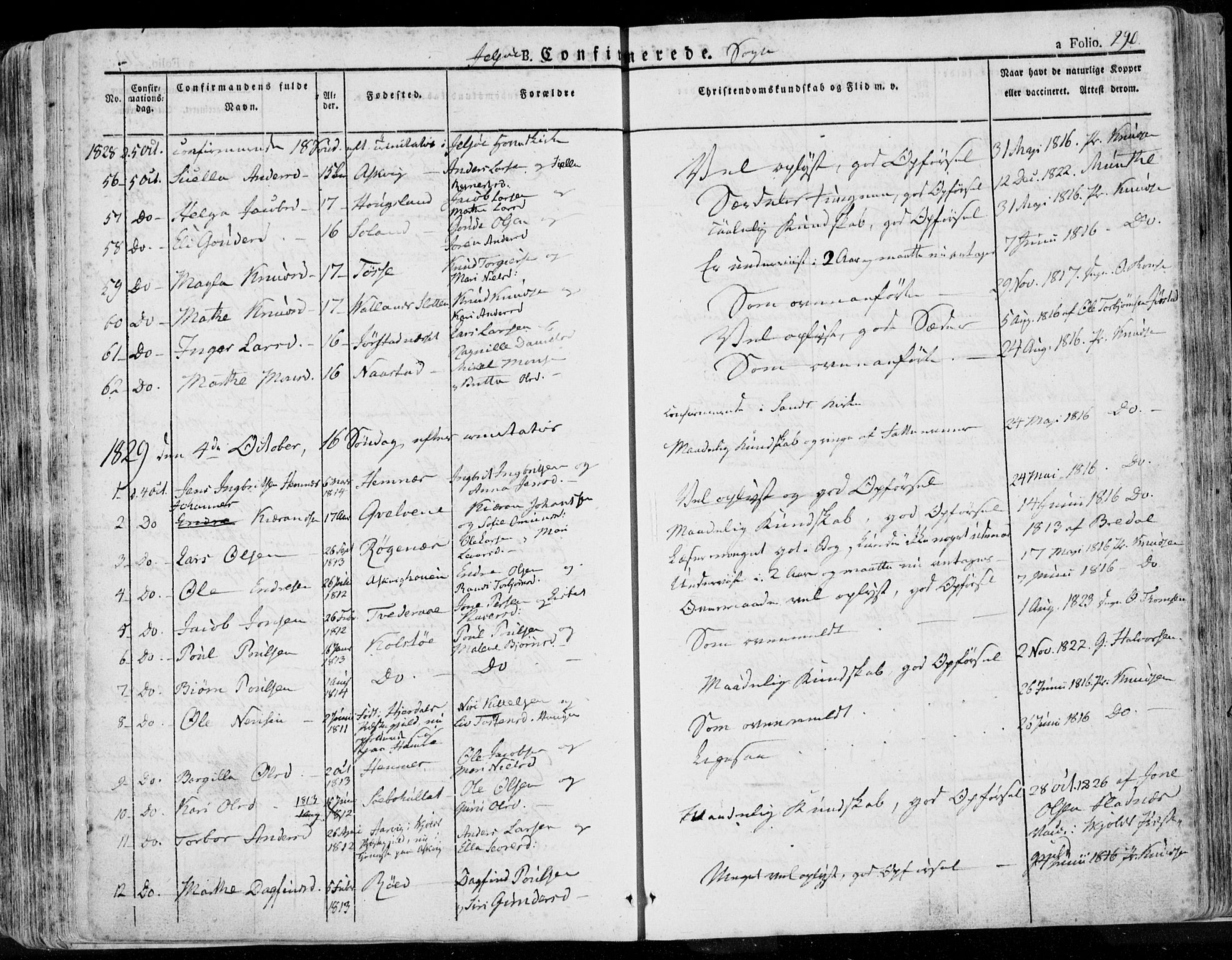 Jelsa sokneprestkontor, SAST/A-101842/01/IV: Parish register (official) no. A 6.1, 1828-1853, p. 290