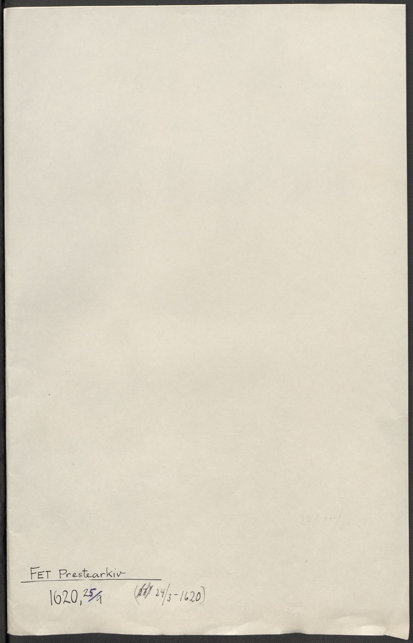 Riksarkivets diplomsamling, RA/EA-5965/F15/L0009: Prestearkiv - Akershus, 1620-1738, p. 24