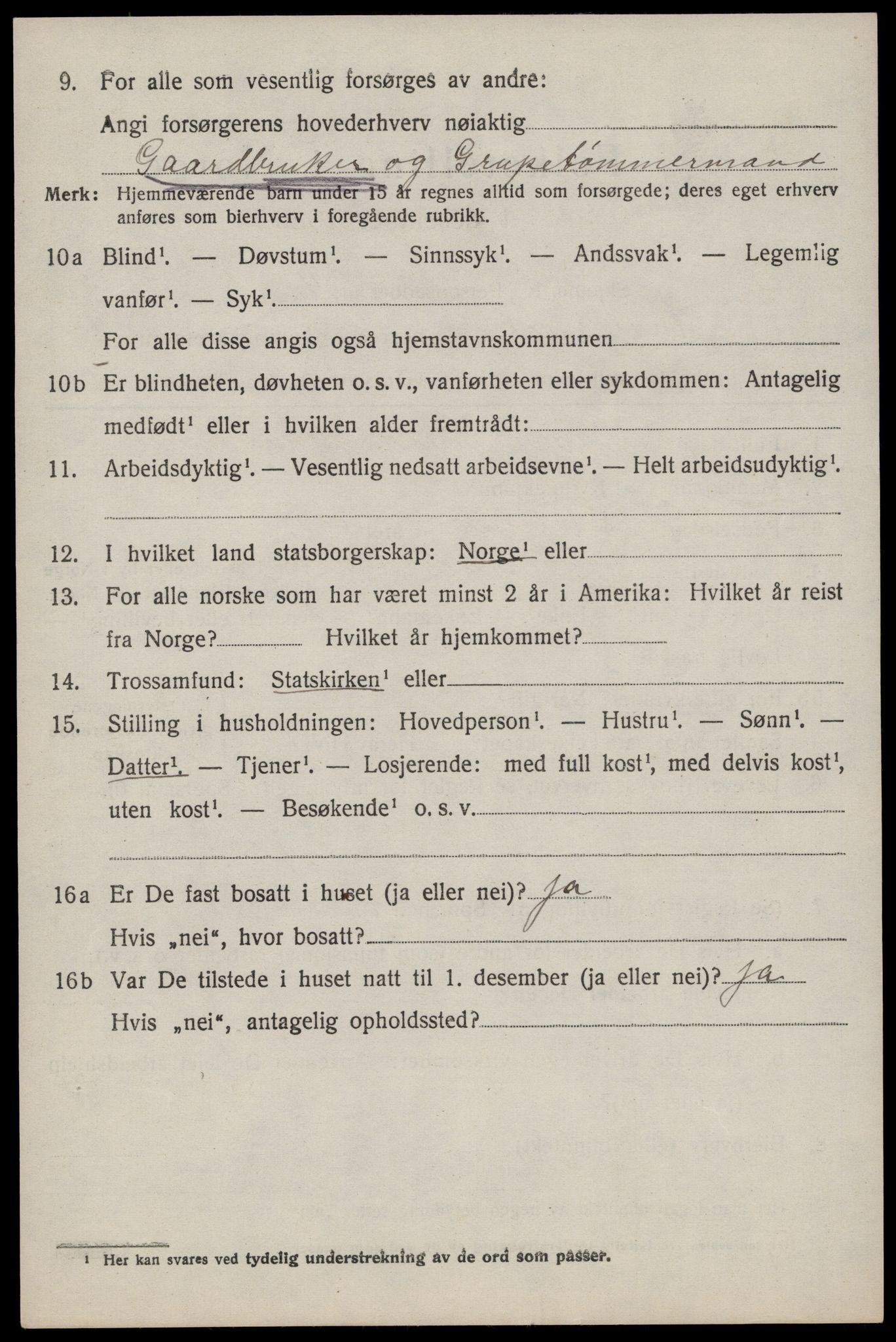 SAST, 1920 census for Avaldsnes, 1920, p. 1456