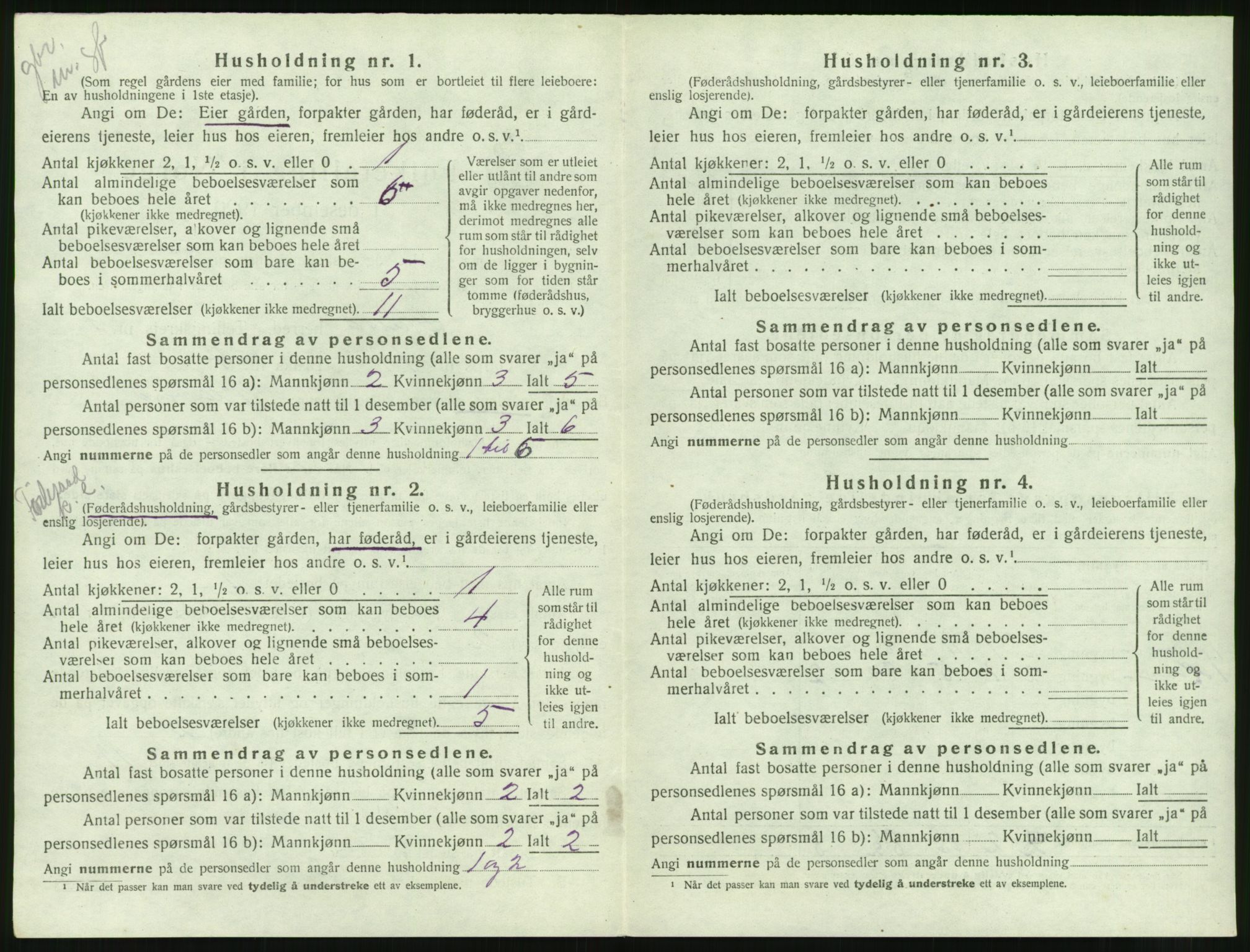 SAT, 1920 census for Halsa, 1920, p. 243