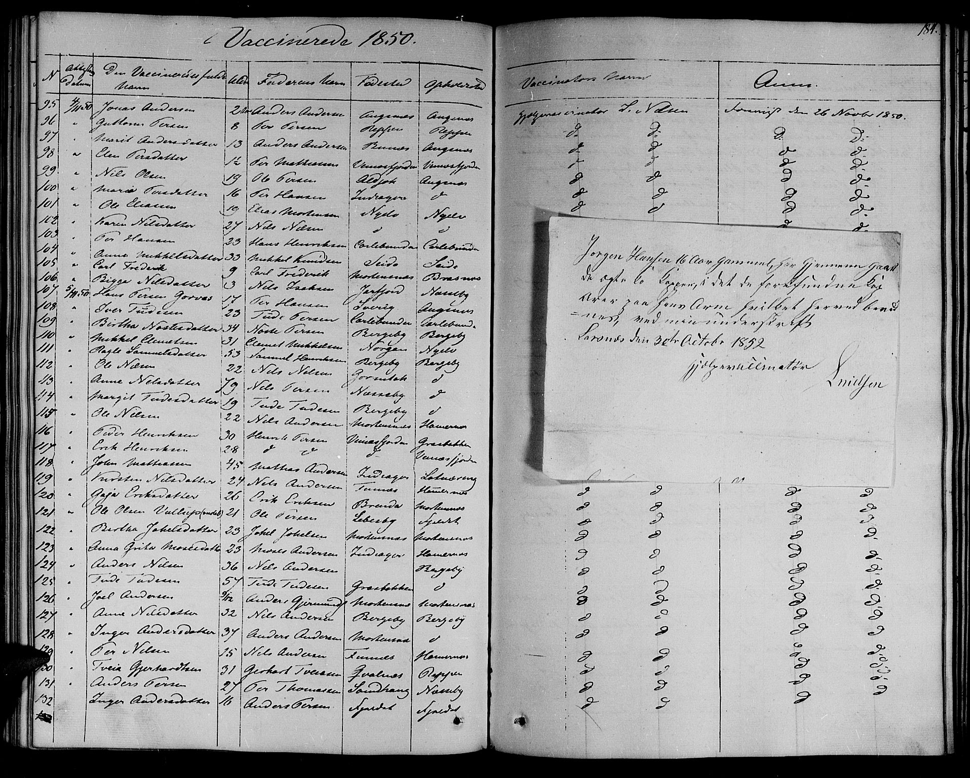 Nesseby sokneprestkontor, SATØ/S-1330/H/Ha/L0001kirke: Parish register (official) no. 1, 1838-1855, p. 184