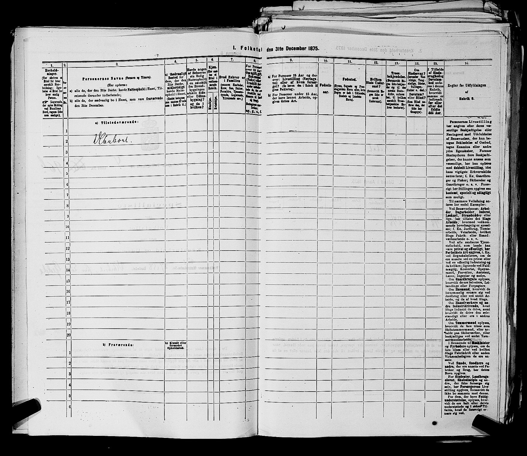 RA, 1875 census for 0116P Berg, 1875, p. 510