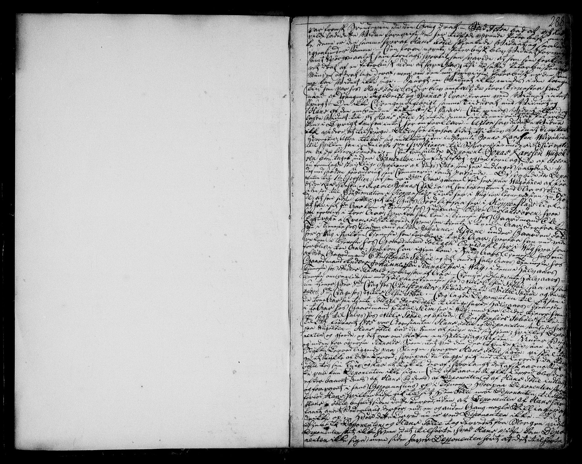 Ytre Sogn tingrett, AV/SAB-A-2601/1/F/Fa/L0045b: Tingbok (justisprotokoll), 1806-1810, p. 287b-288a