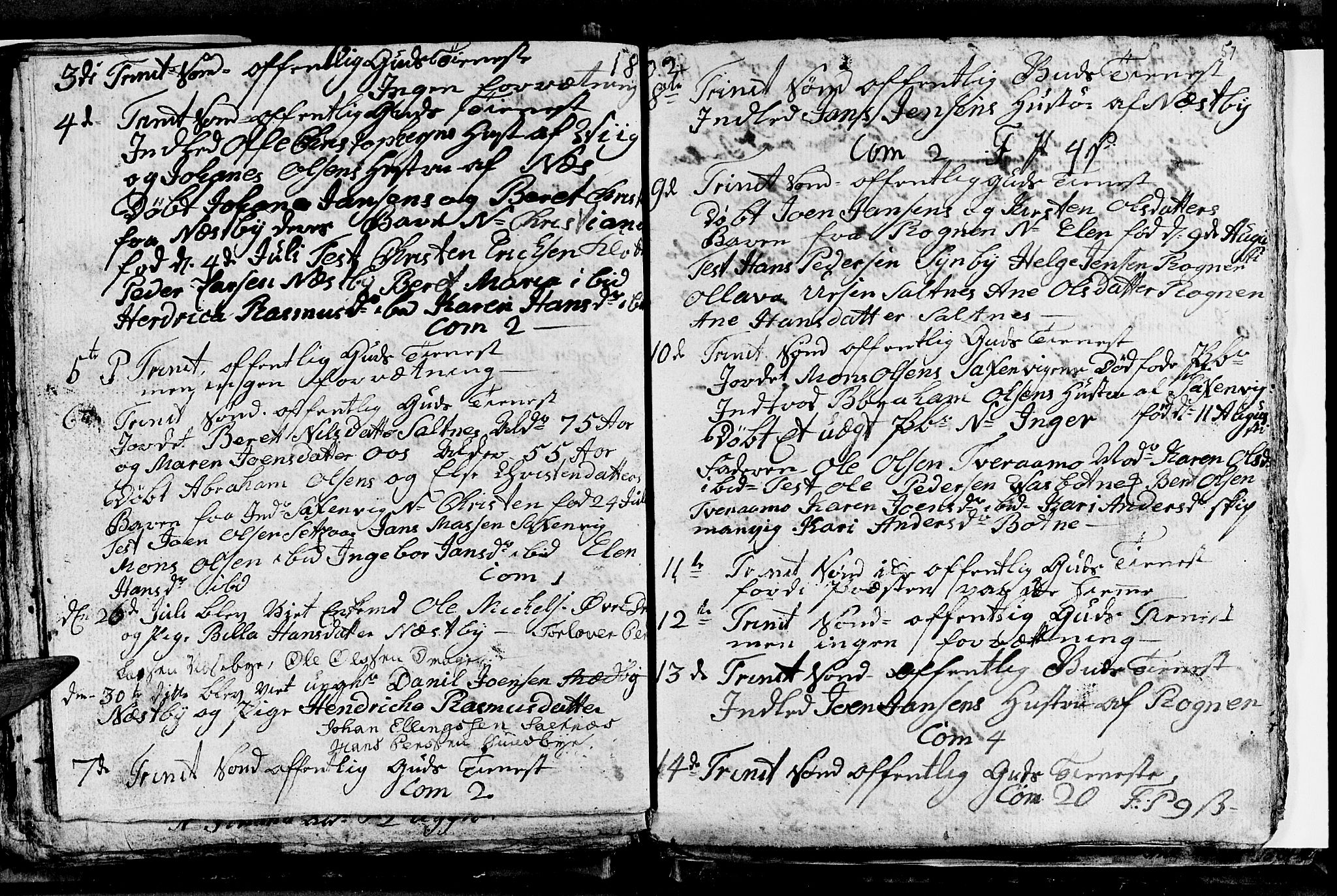 Ministerialprotokoller, klokkerbøker og fødselsregistre - Nordland, AV/SAT-A-1459/847/L0674: Parish register (copy) no. 847C02, 1793-1807, p. 57