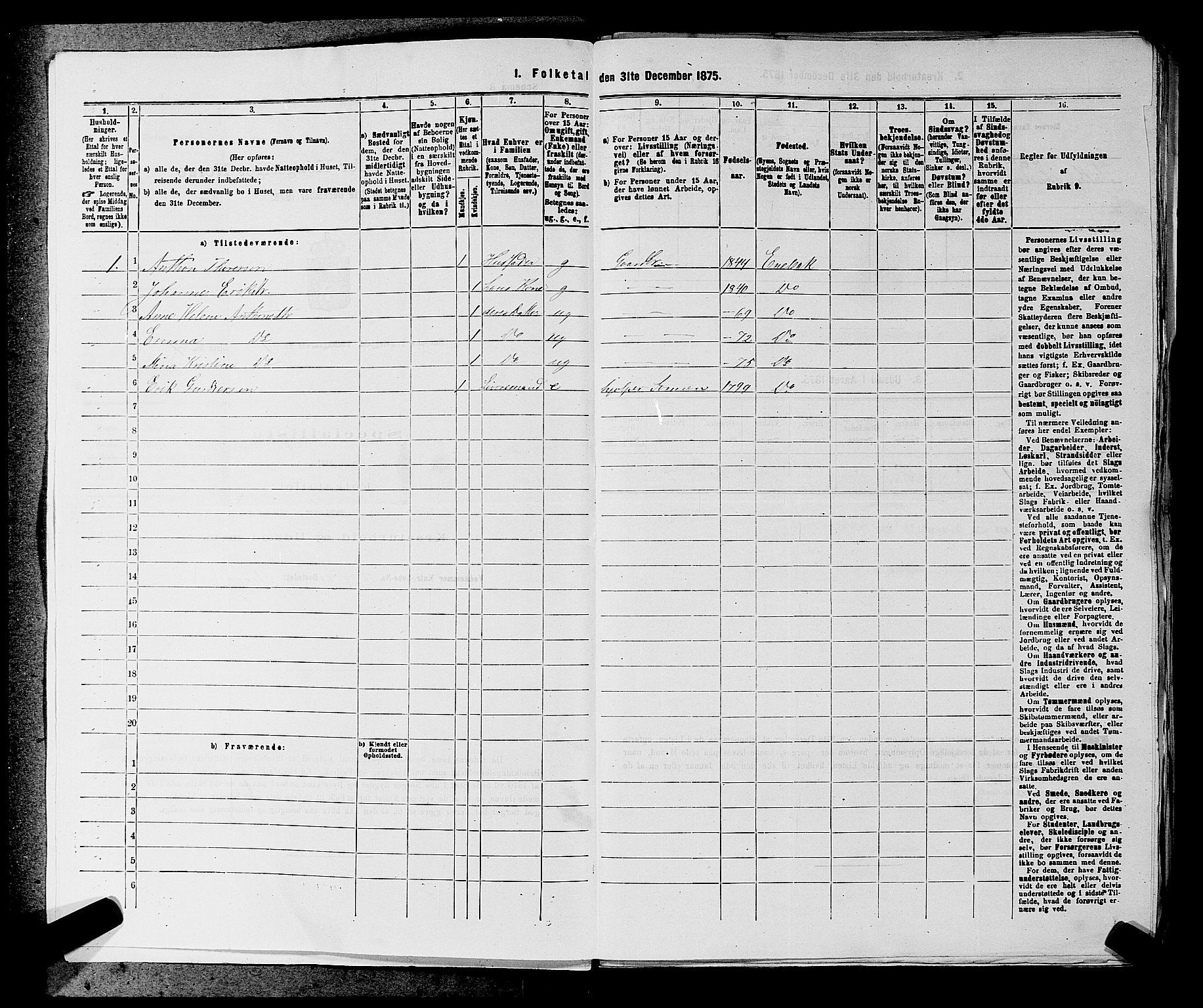 RA, 1875 census for 0229P Enebakk, 1875, p. 37