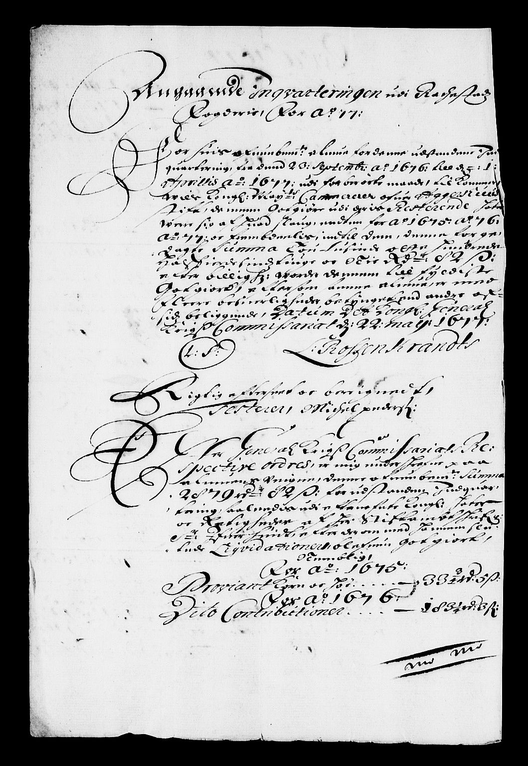 Rentekammeret inntil 1814, Reviderte regnskaper, Stiftamtstueregnskaper, Landkommissariatet på Akershus og Akershus stiftamt, AV/RA-EA-5869/R/Rb/L0137: Akershus stiftamt, 1675-1677