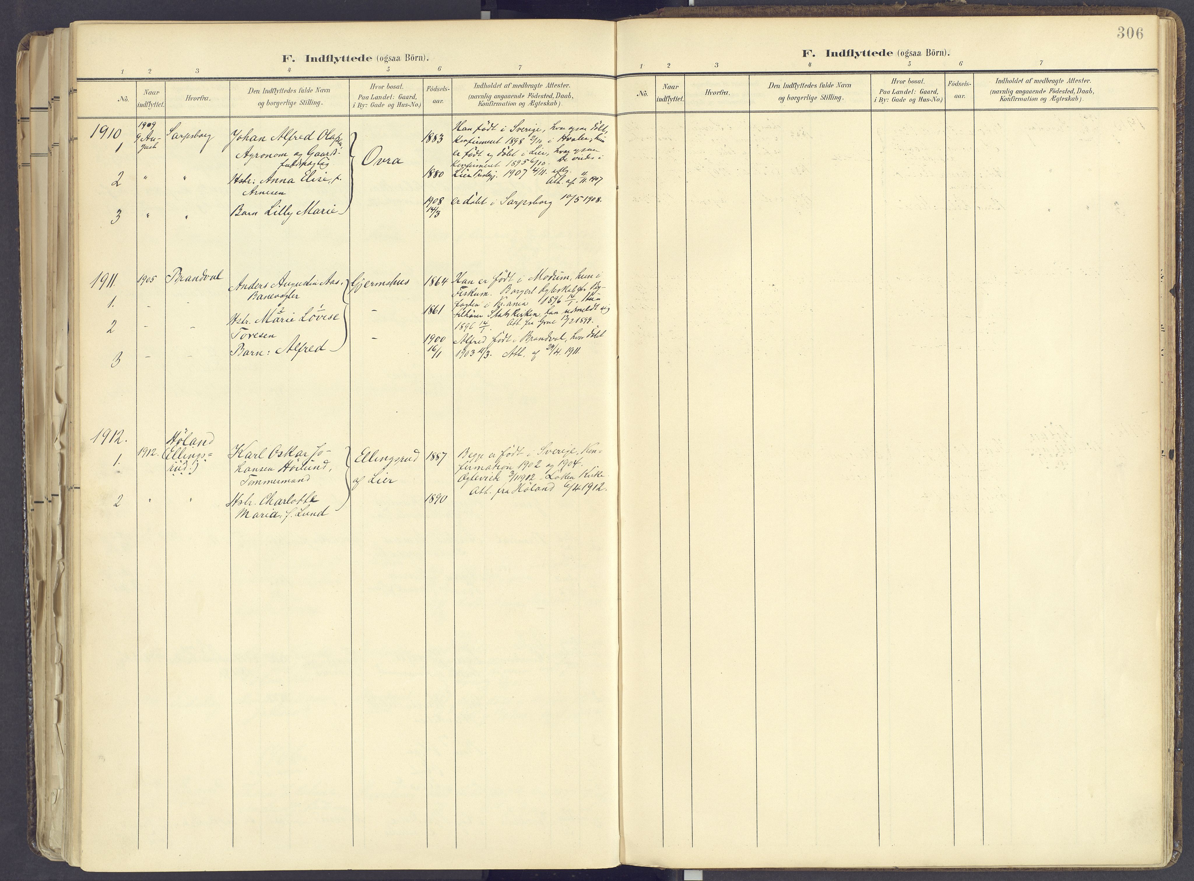 Vinger prestekontor, AV/SAH-PREST-024/H/Ha/Haa/L0017: Parish register (official) no. 17, 1901-1927, p. 306