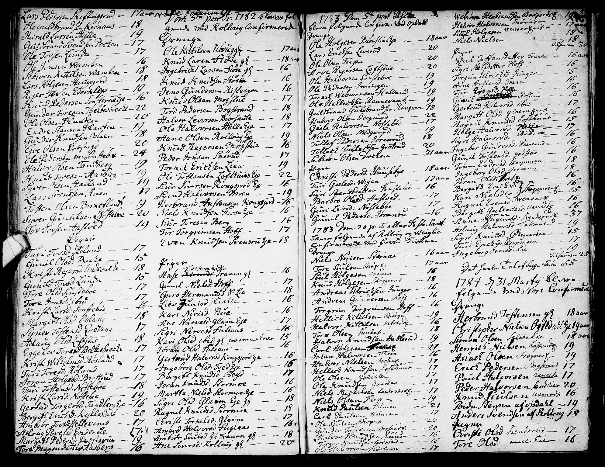 Rollag kirkebøker, SAKO/A-240/F/Fa/L0004: Parish register (official) no. I 4, 1778-1792, p. 85