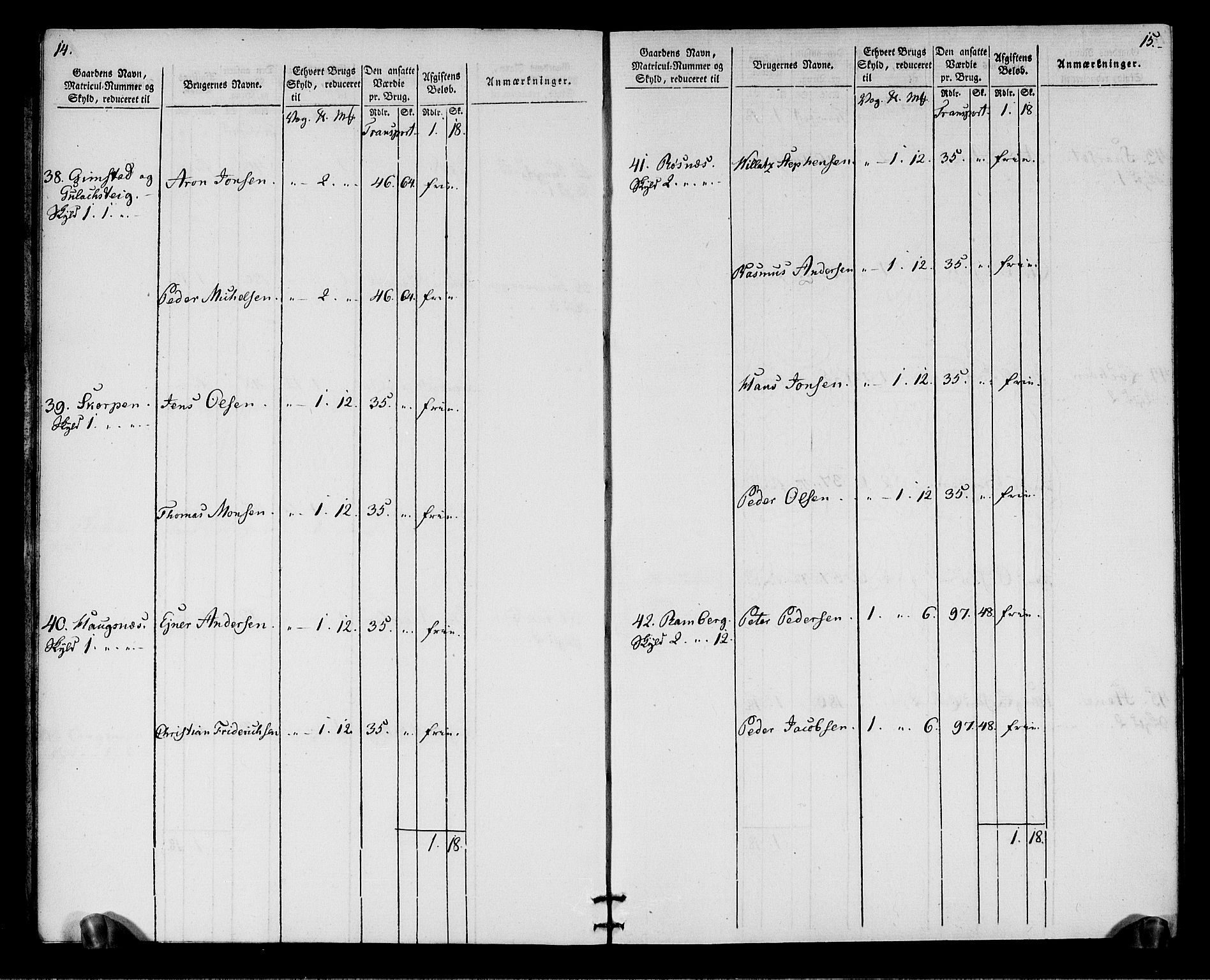 Rentekammeret inntil 1814, Realistisk ordnet avdeling, AV/RA-EA-4070/N/Ne/Nea/L0164: Vesterålen, Andenes og Lofoten fogderi. Oppebørselsregister, 1803, p. 10