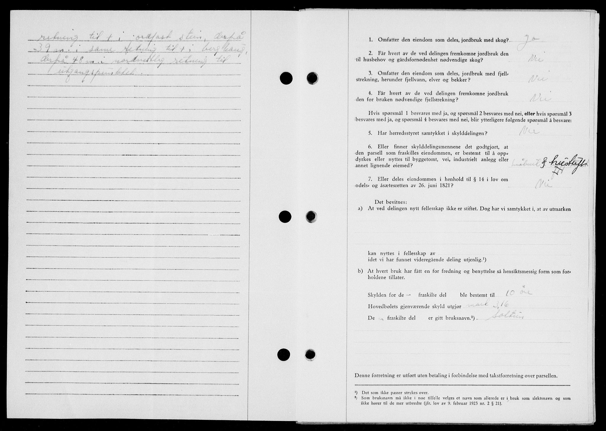 Ryfylke tingrett, AV/SAST-A-100055/001/II/IIB/L0104: Mortgage book no. 83, 1948-1949, Diary no: : 179/1949