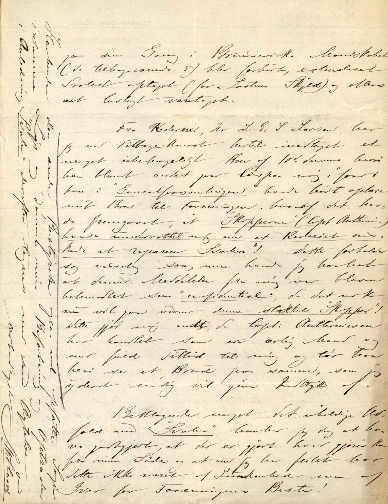 Pa 63 - Østlandske skibsassuranceforening, VEMU/A-1079/G/Ga/L0027/0006: Havaridokumenter / Union, Trio, Einar, Eidsvold, Emma, Svalen, 1891, p. 114