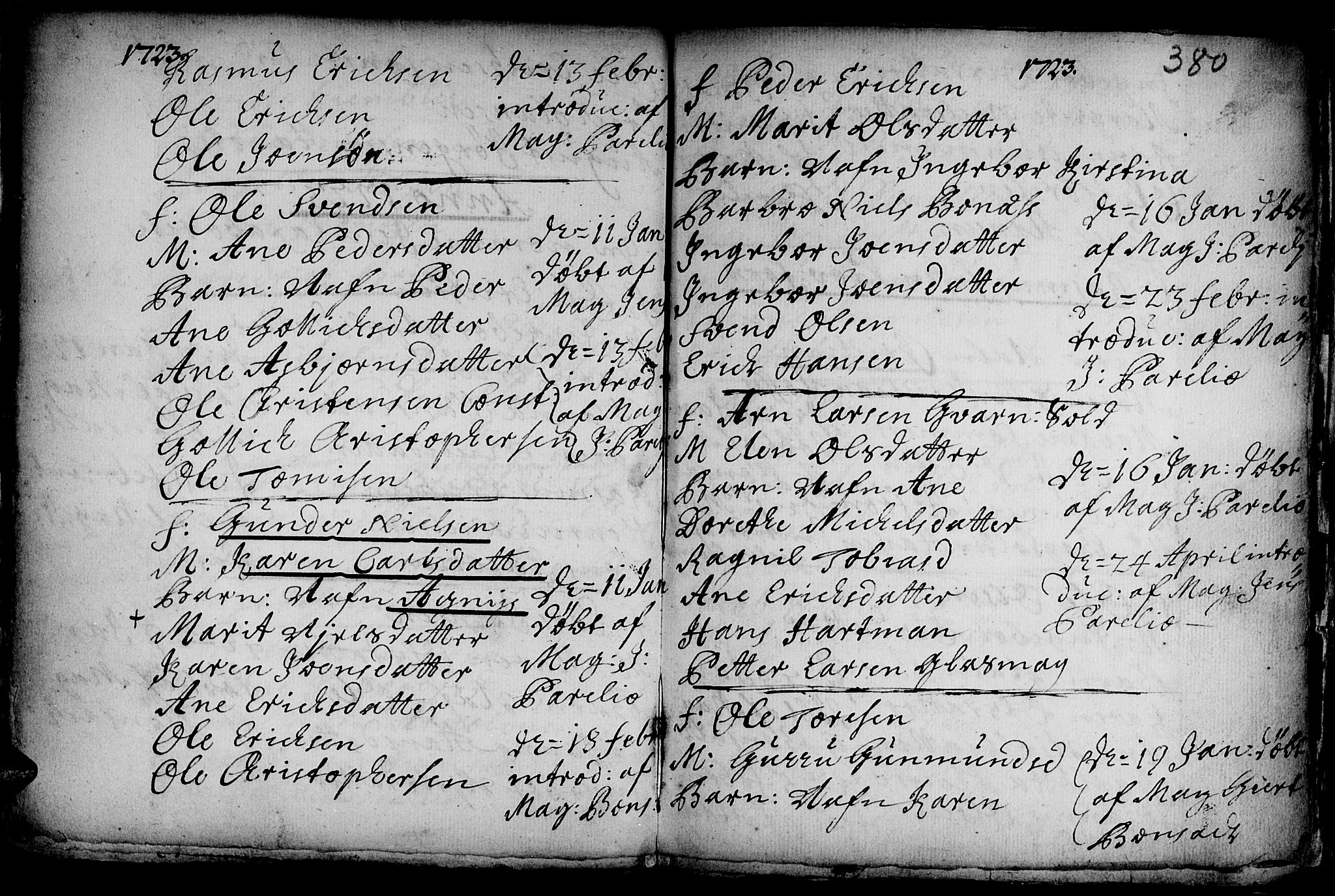 Ministerialprotokoller, klokkerbøker og fødselsregistre - Sør-Trøndelag, SAT/A-1456/601/L0035: Parish register (official) no. 601A03, 1713-1728, p. 380