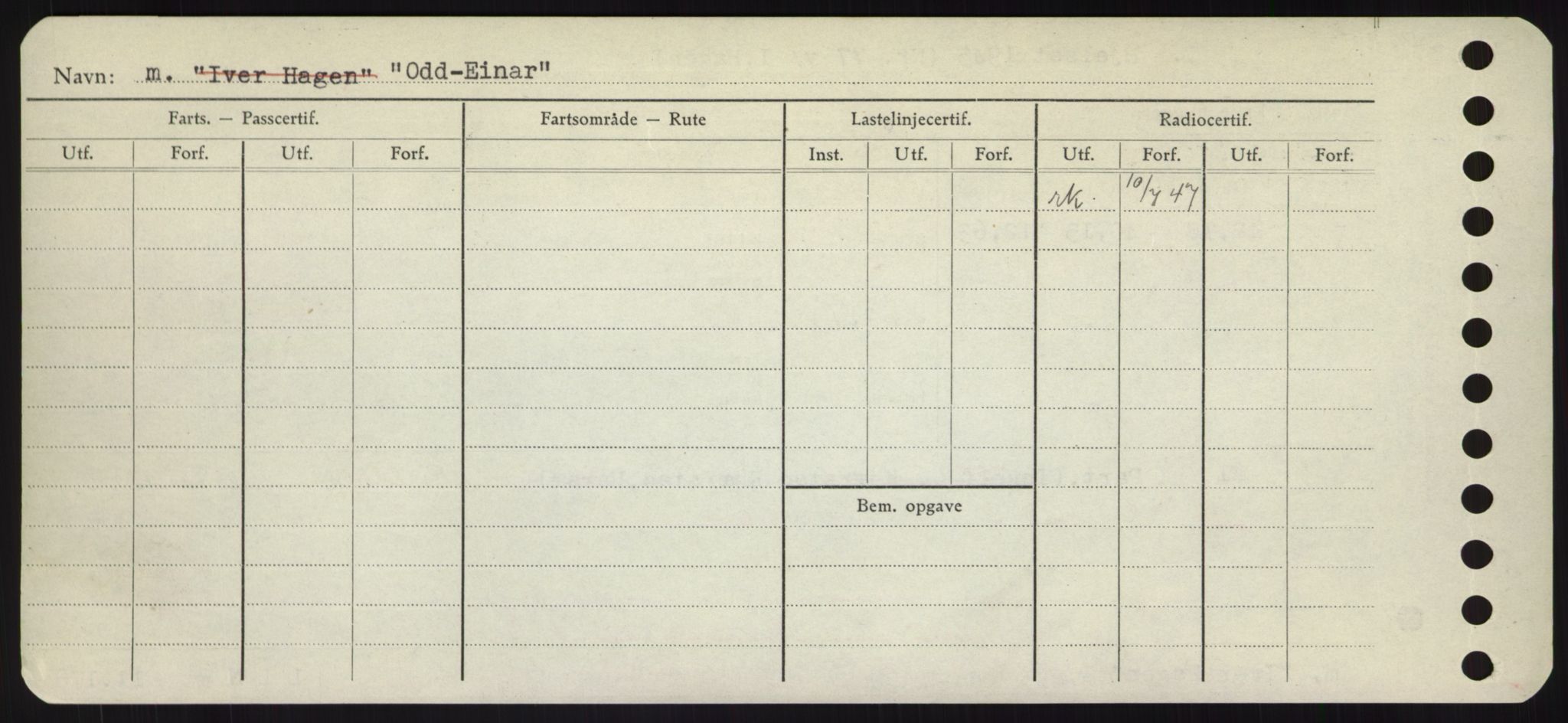 Sjøfartsdirektoratet med forløpere, Skipsmålingen, RA/S-1627/H/Hd/L0028: Fartøy, O, p. 104