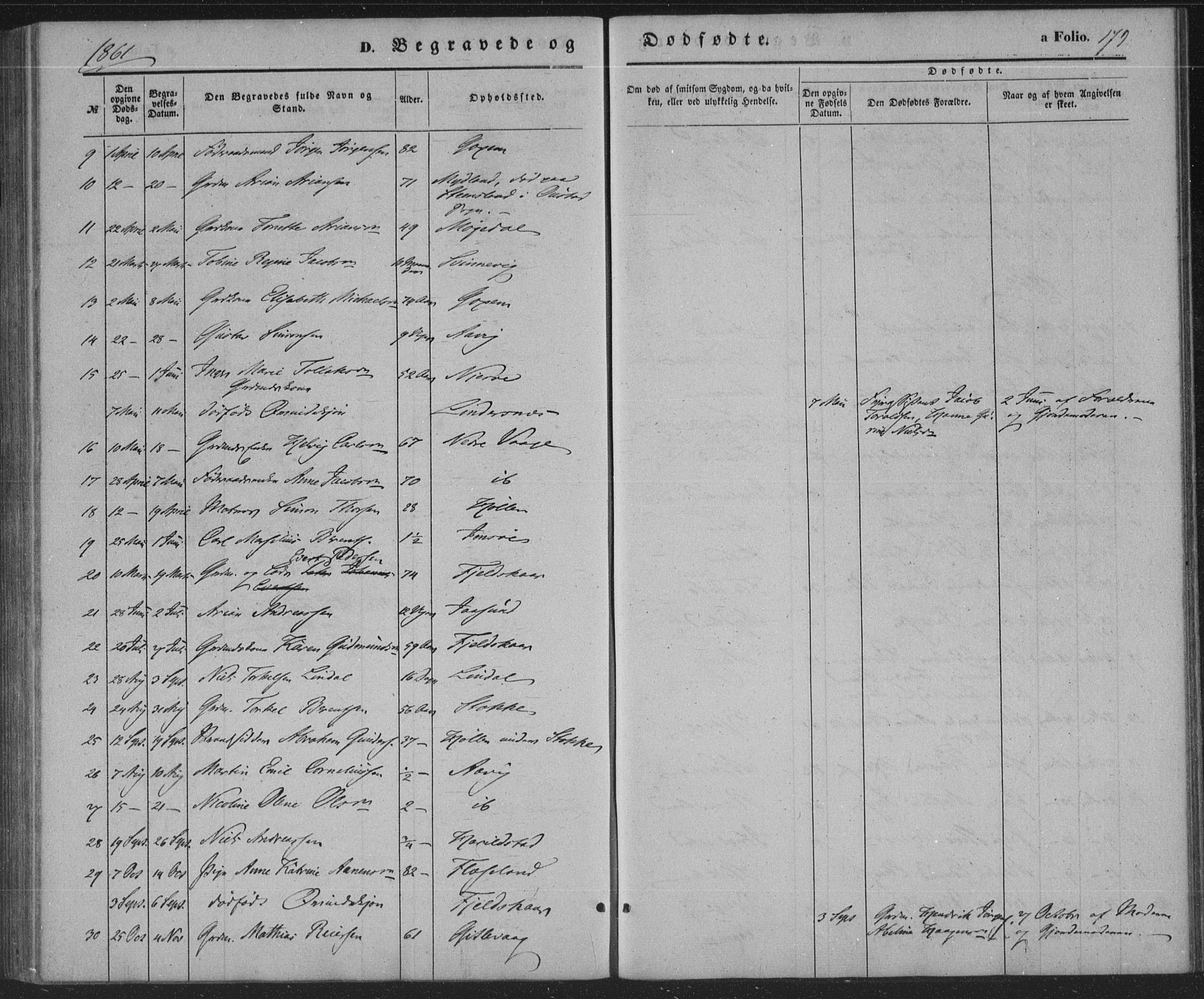 Sør-Audnedal sokneprestkontor, AV/SAK-1111-0039/F/Fa/Faa/L0002: Parish register (official) no. A 2, 1848-1867, p. 179