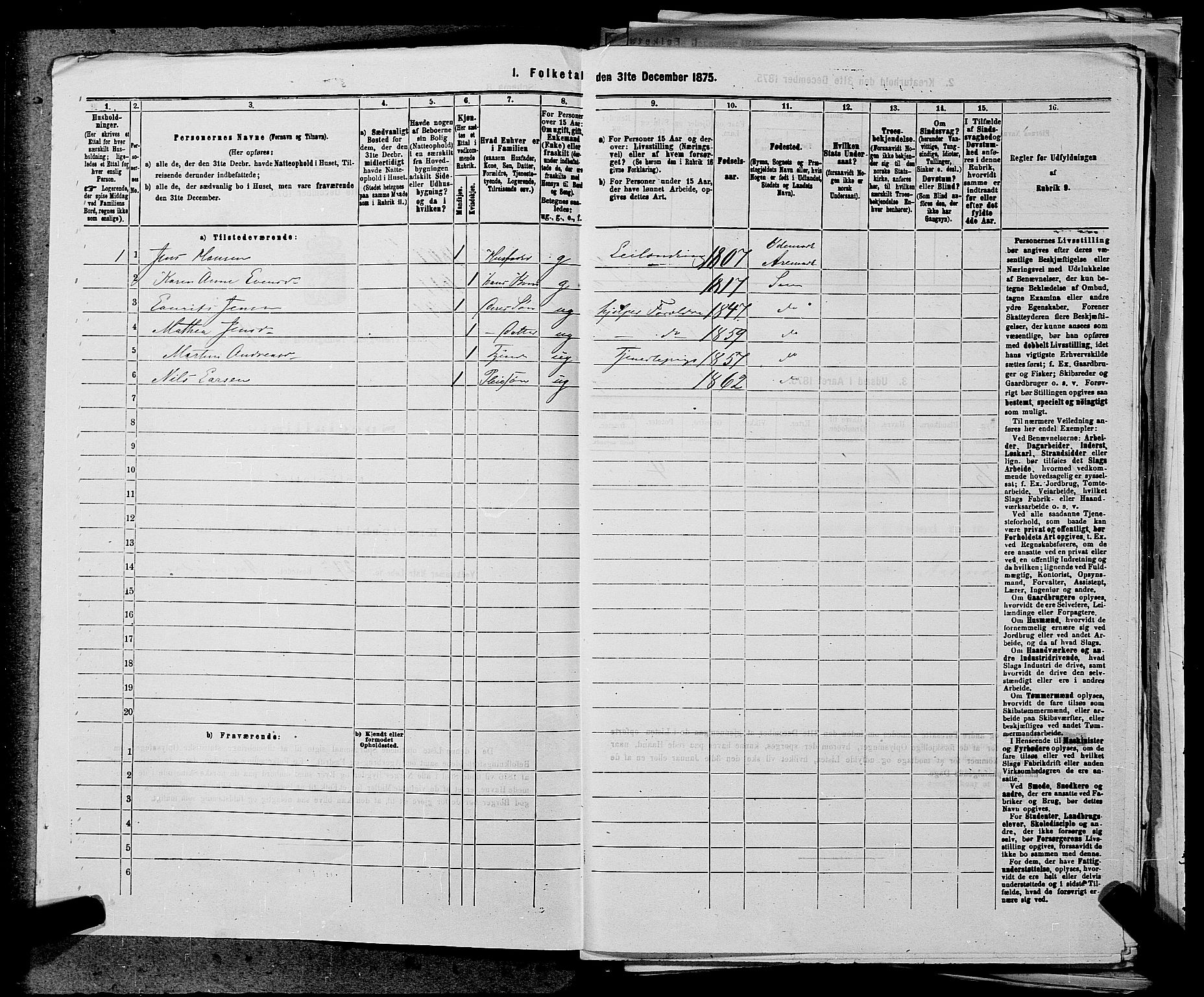 SAKO, 1875 census for 0721P Sem, 1875, p. 464