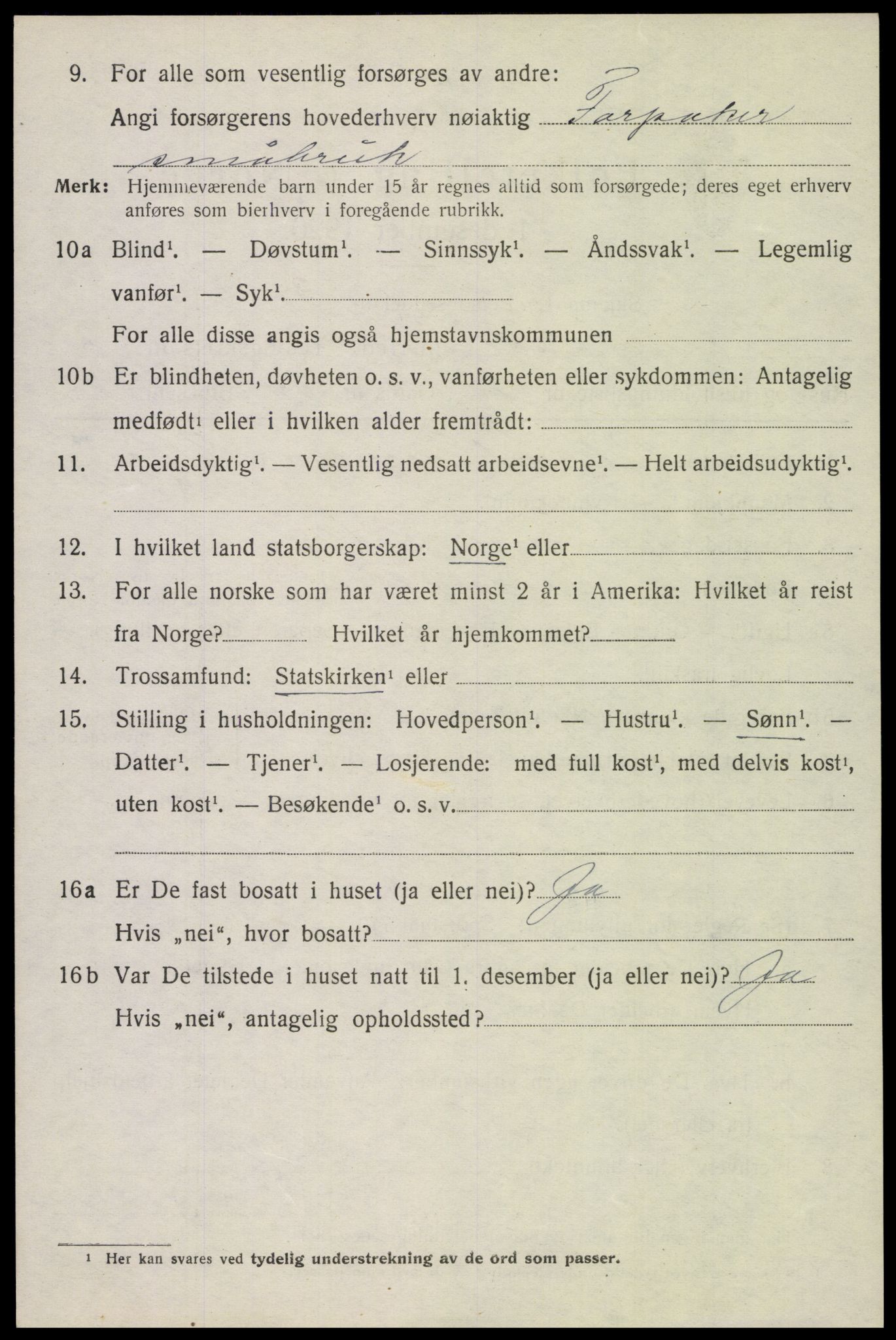 SAH, 1920 census for Vestre Gausdal, 1920, p. 1744