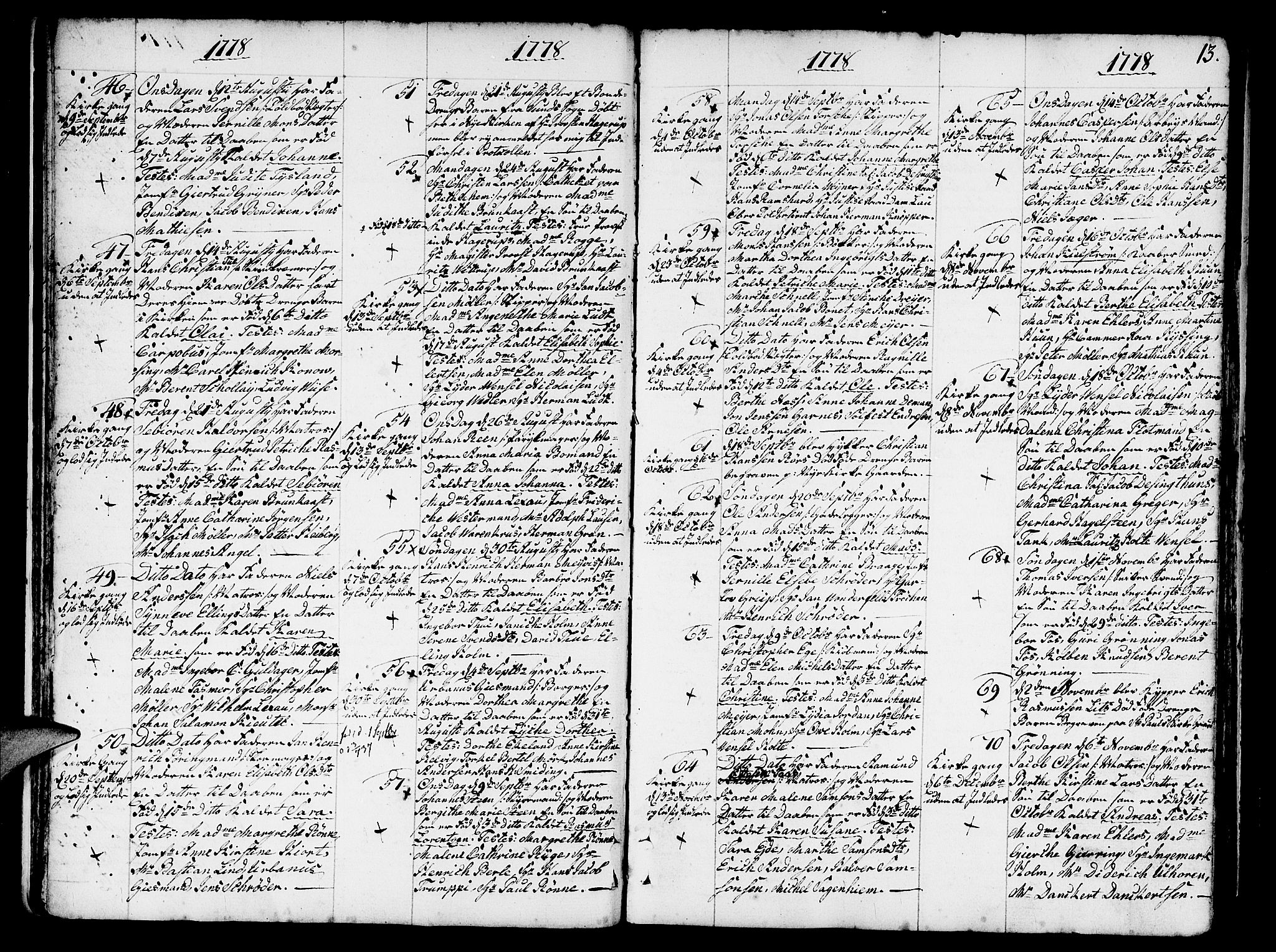 Nykirken Sokneprestembete, AV/SAB-A-77101/H/Haa/L0005: Parish register (official) no. A 5, 1775-1808, p. 13