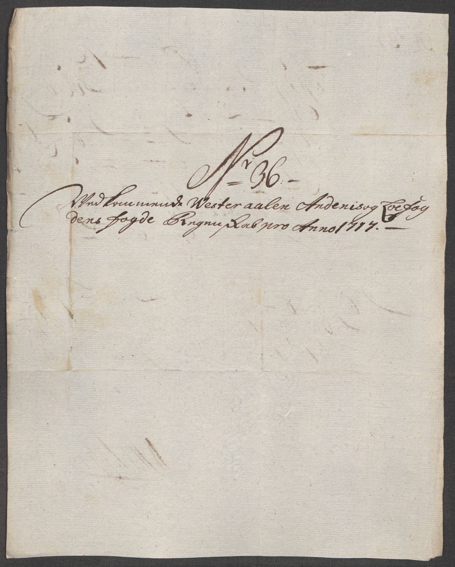 Rentekammeret inntil 1814, Reviderte regnskaper, Fogderegnskap, AV/RA-EA-4092/R67/L4683: Fogderegnskap Vesterålen, Andenes og Lofoten, 1717, p. 234